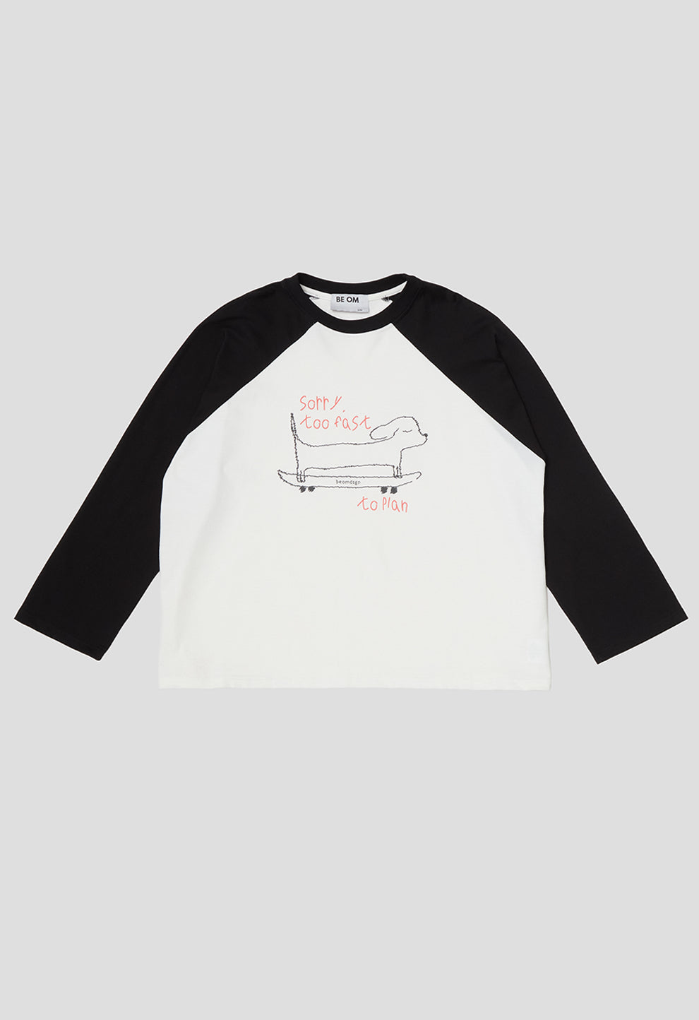 BE OM ЛОНГСЛІВ РЕГЛАН ОВЕРСАЙЗ МОЛОЧНИЙ TOO FAST