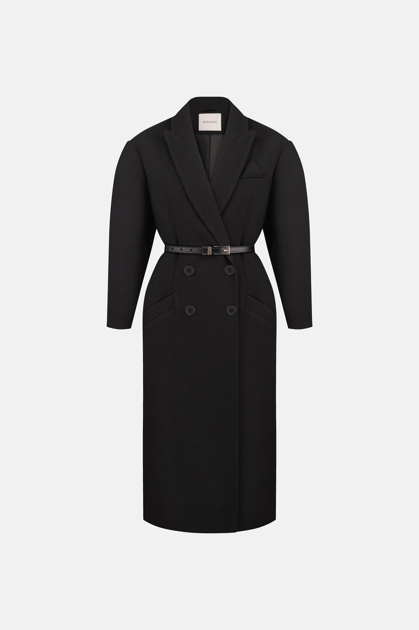 BAZHANE ДВОБОРТНЕ ПАЛЬТО З АКЦЕНТНИМ ПЛЕЧЕМ