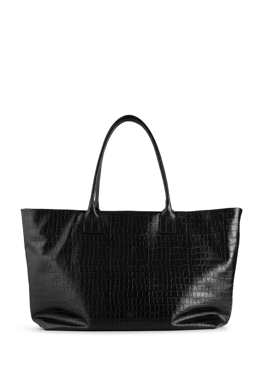NUKOT TOTE CROCO BLACK