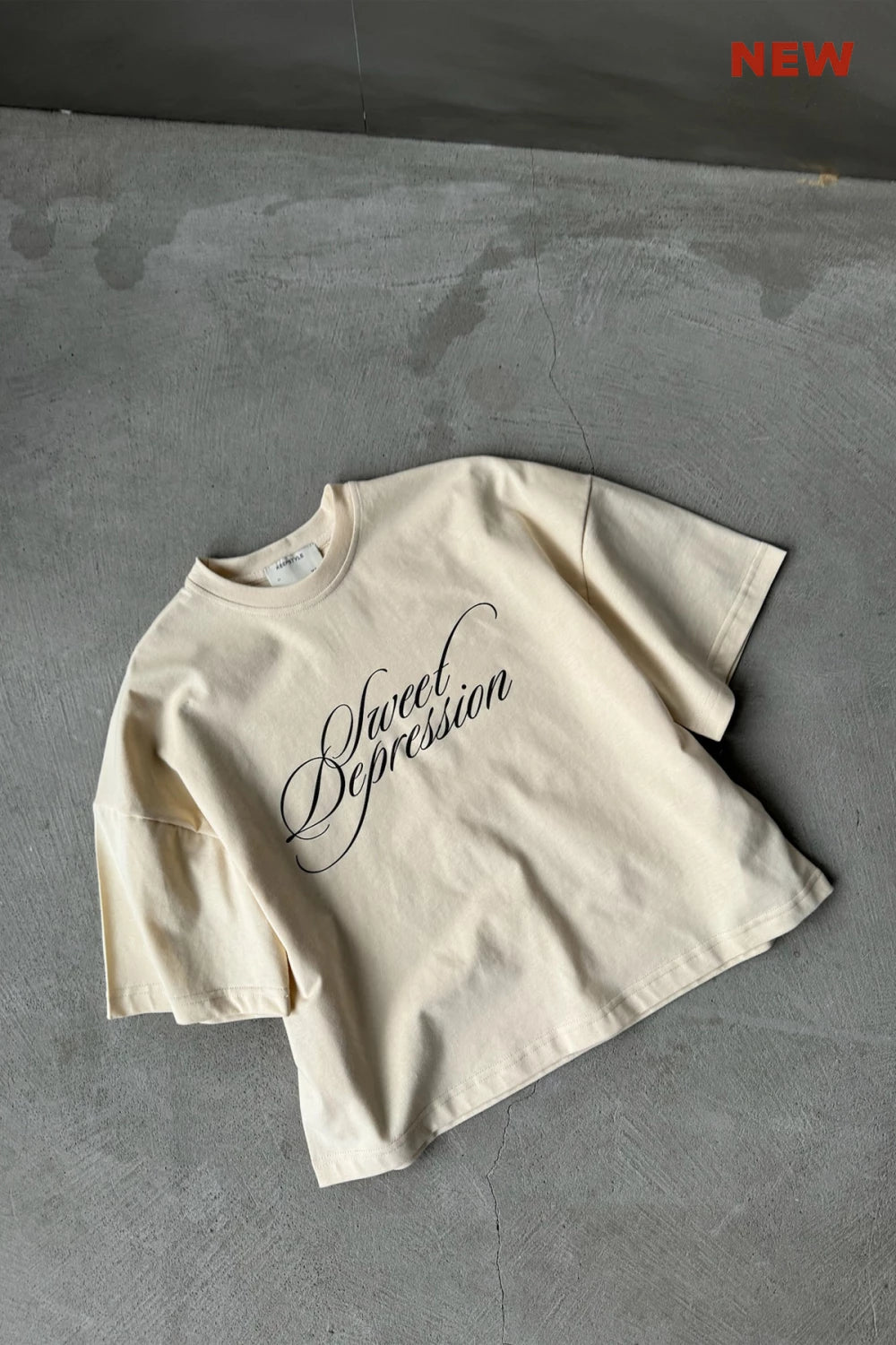 KEEPSTYLE футболка "sweet depression" у кольорі vanilla