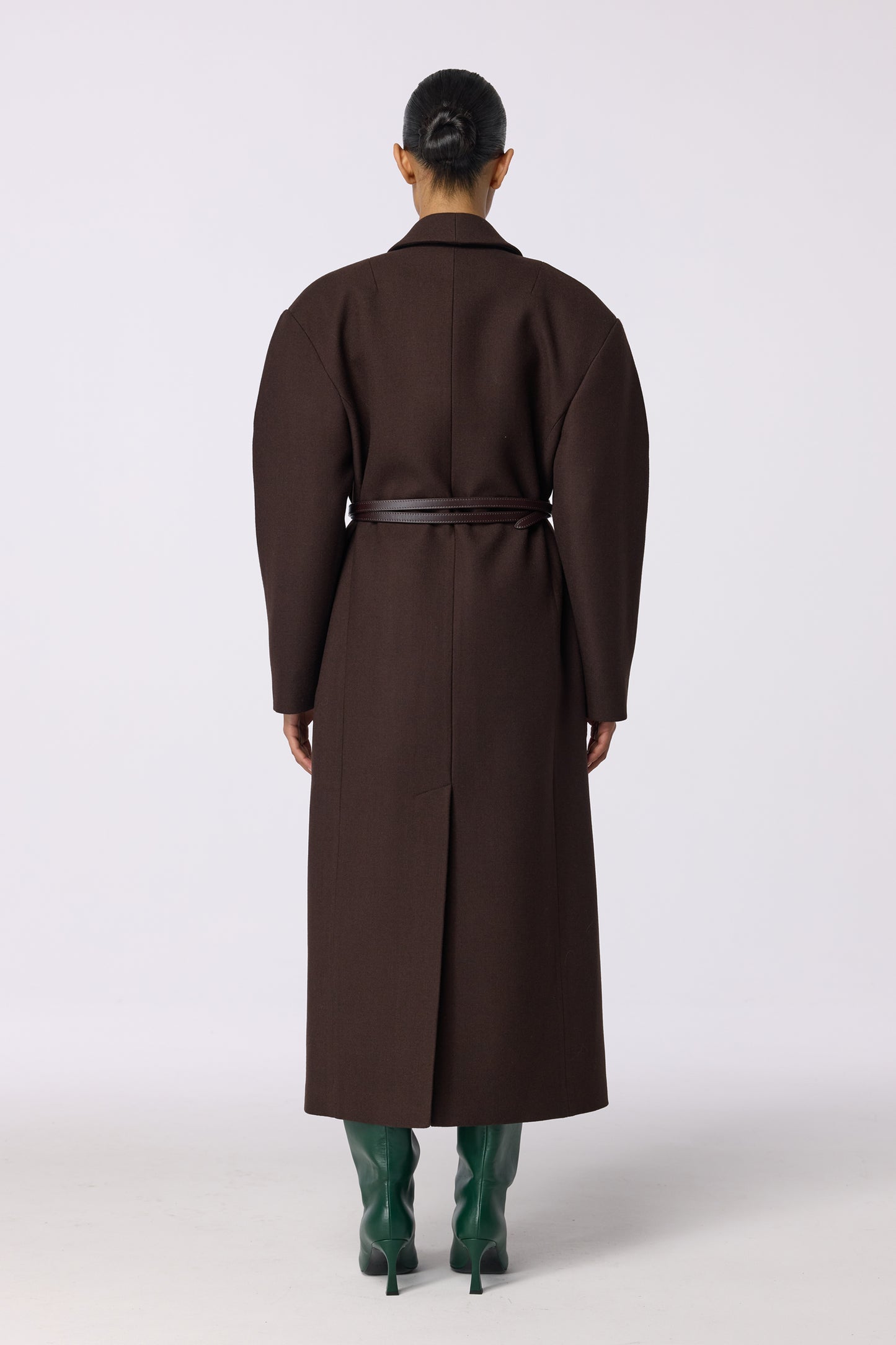 BAZHANE ДВОБОРТНЕ ПАЛЬТО З АКЦЕНТНИМ ПЛЕЧЕМ