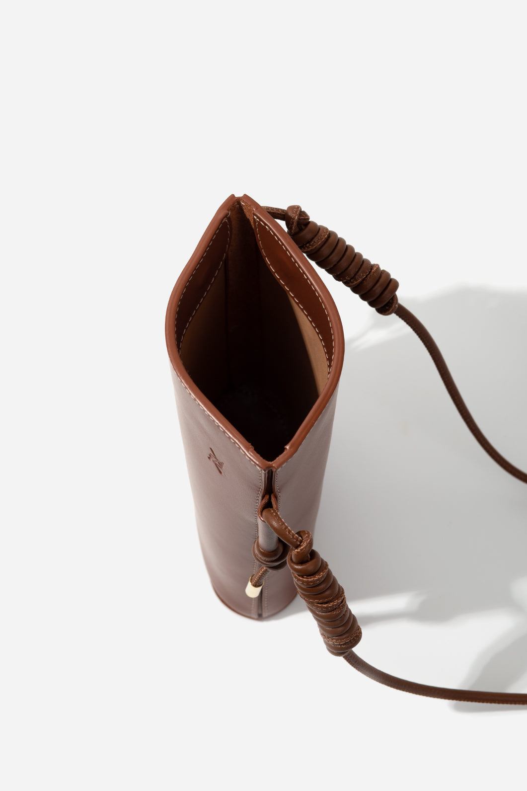 Kachorovska Сумка-чохол Pocket bag з коричневої шкіри /золото/