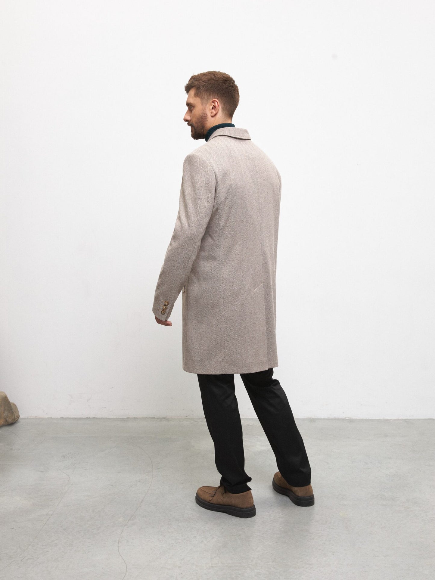 Andreas Moskin Пальто сіро-бежеве