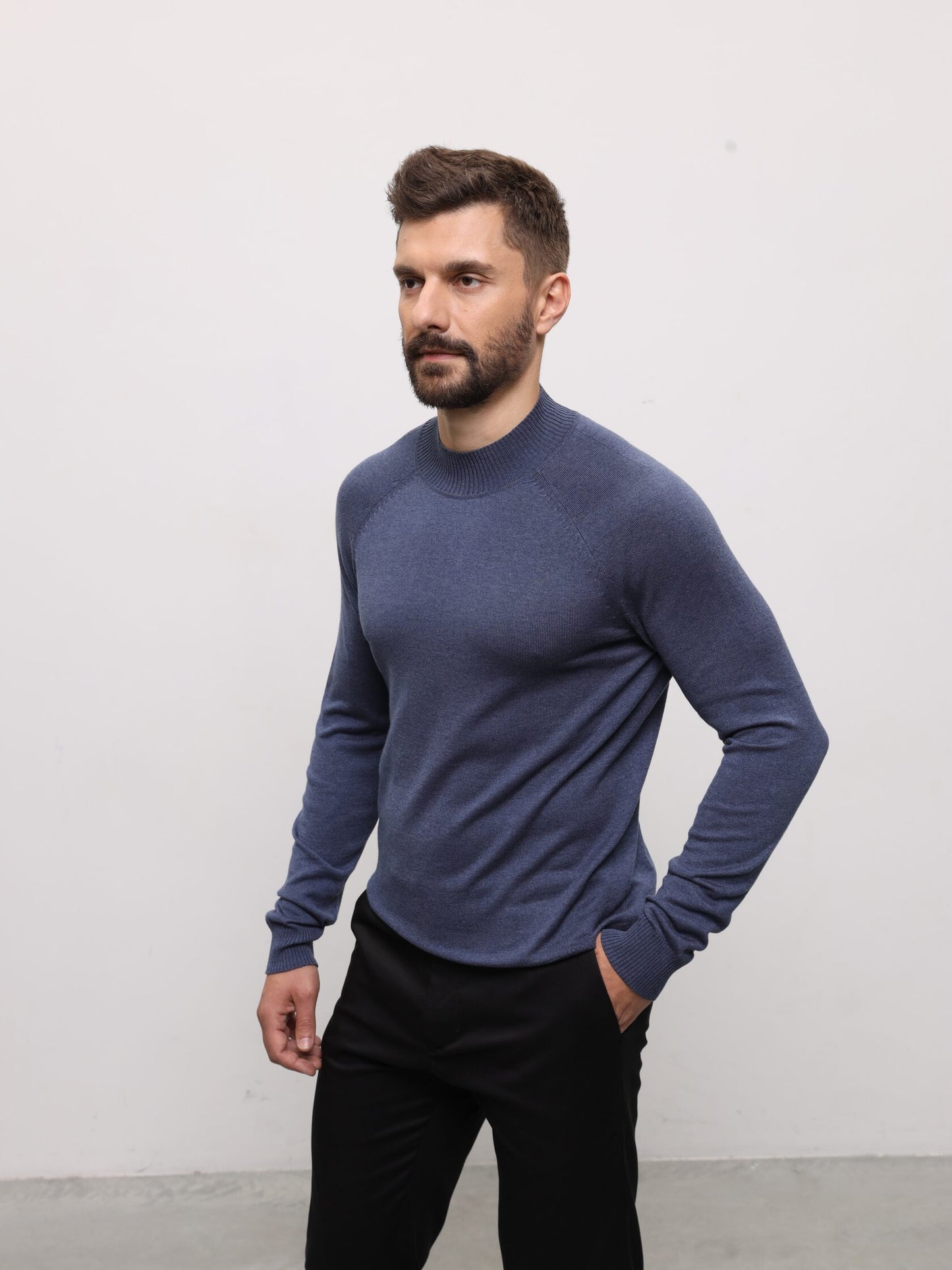 Andreas Moskin Гольф з короткою горловиною, блакитний