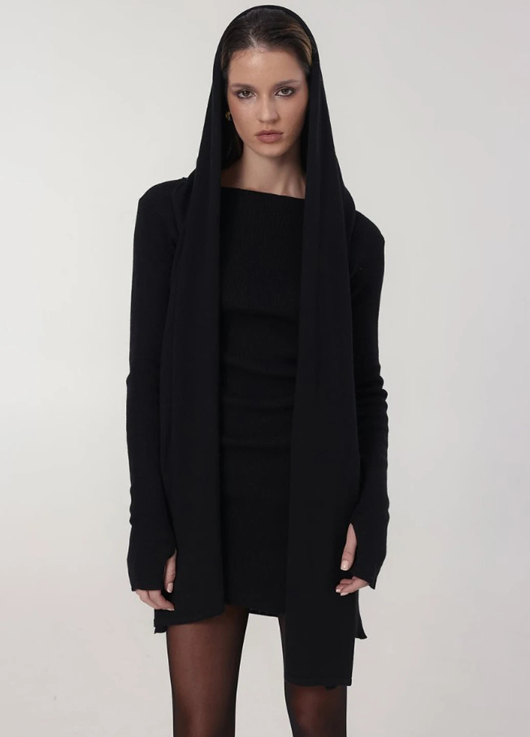 KNITLAB МЕРИНОСОВА МІНІ-СУКНЯ З ШАРФОМ