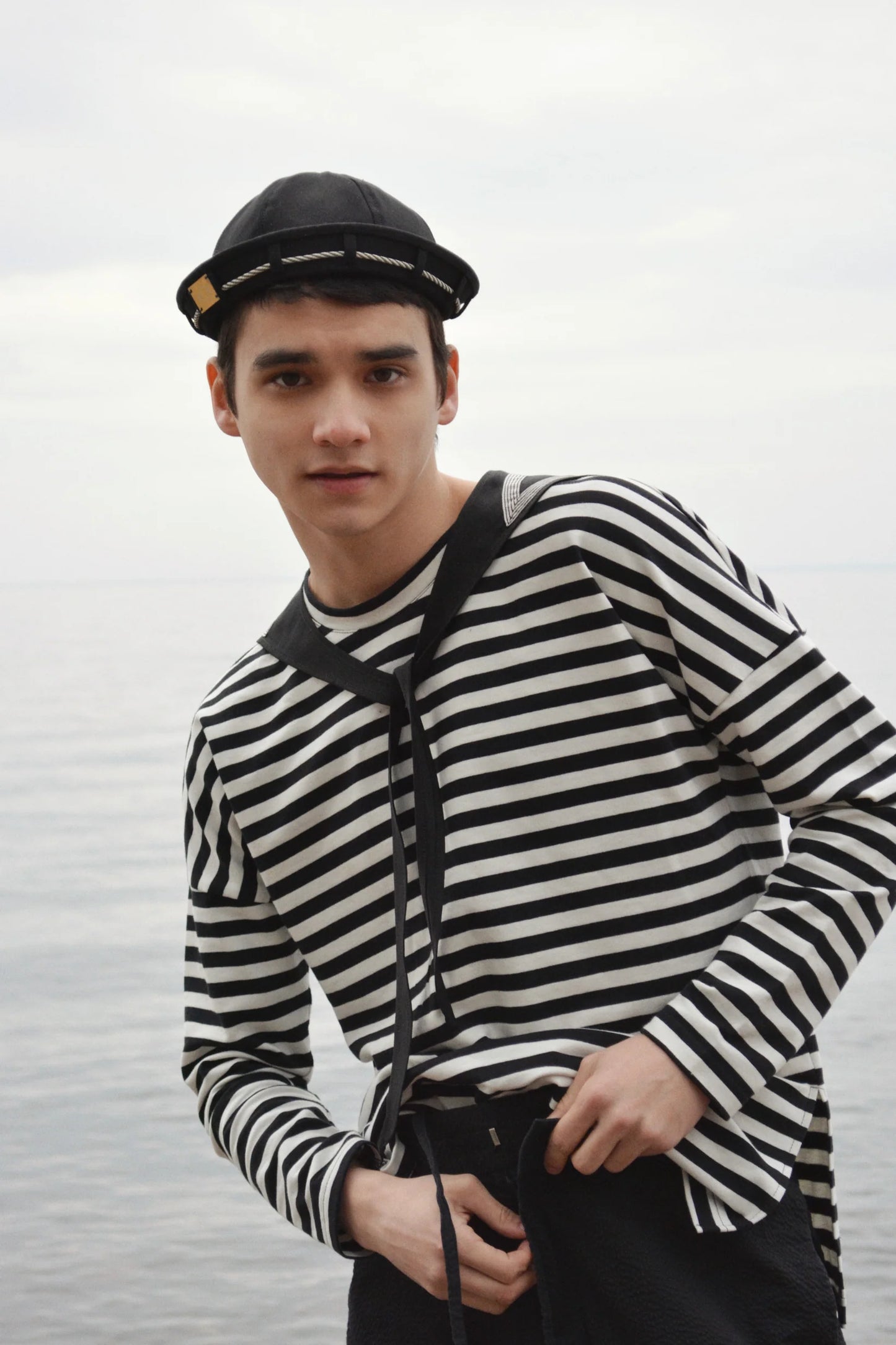 EROMIN Black Wave Sea Hat