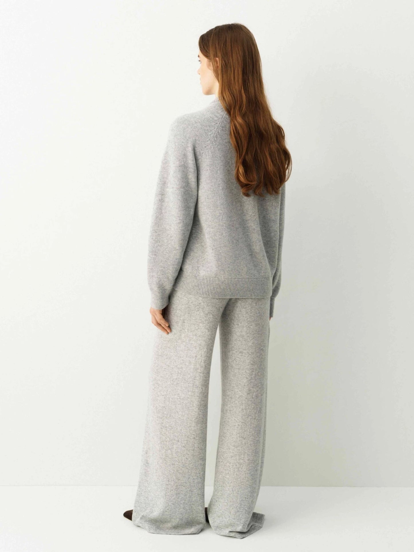 O.TAJE Штани PREMIUM WOOL WIDE LEG Світло-сірий