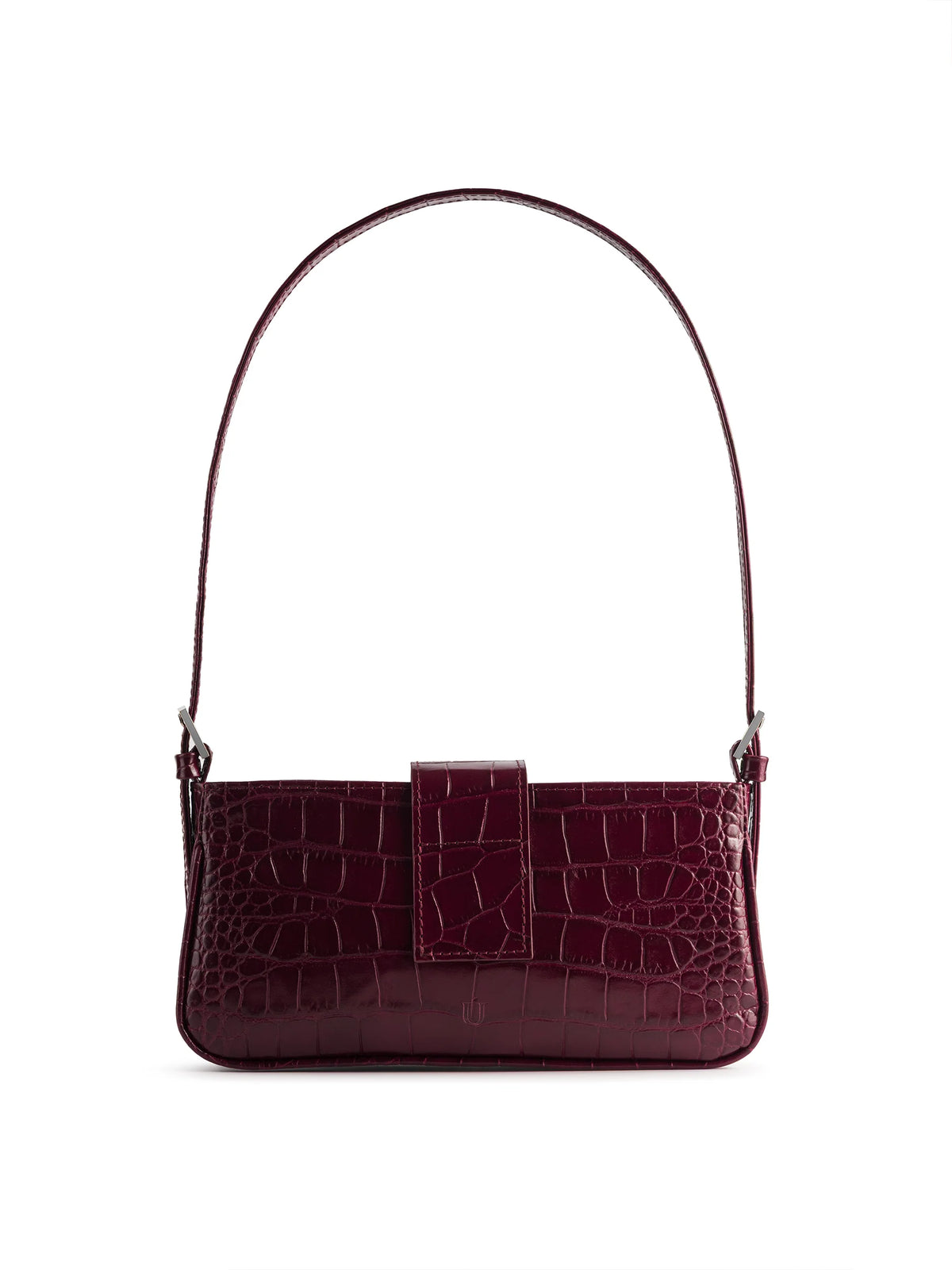 NUKOT BAGUETTE MINI CROCO BORDO