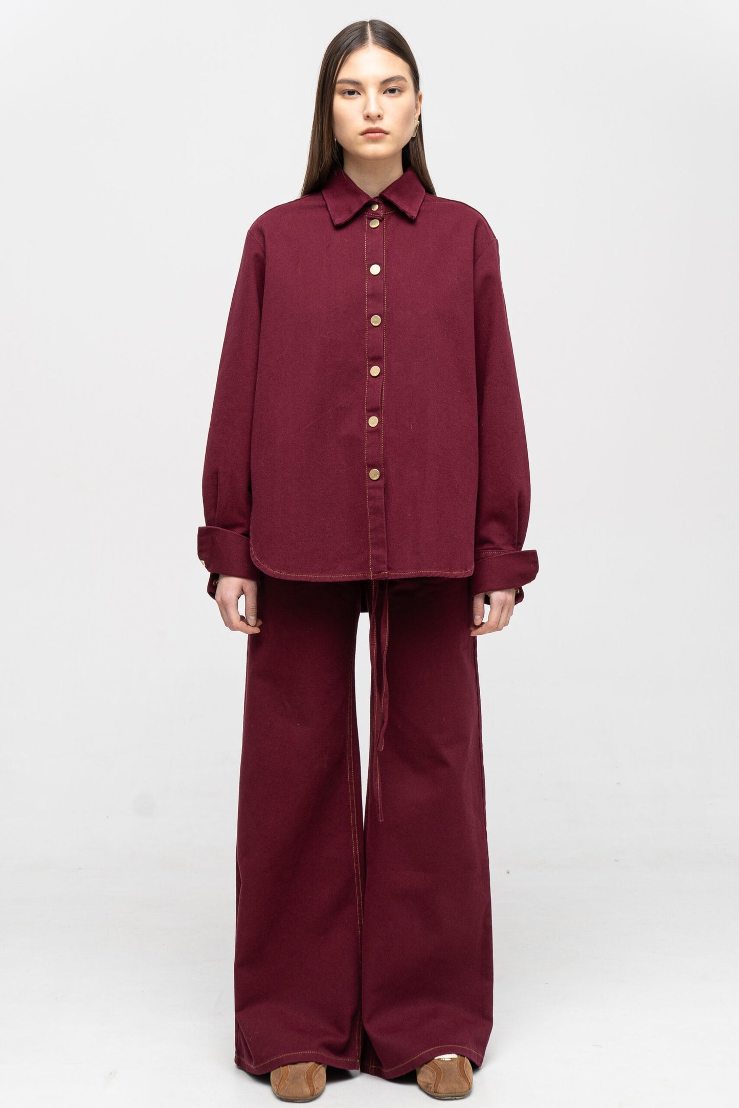 MATCH DENIM Сорочка Burgundy Denim