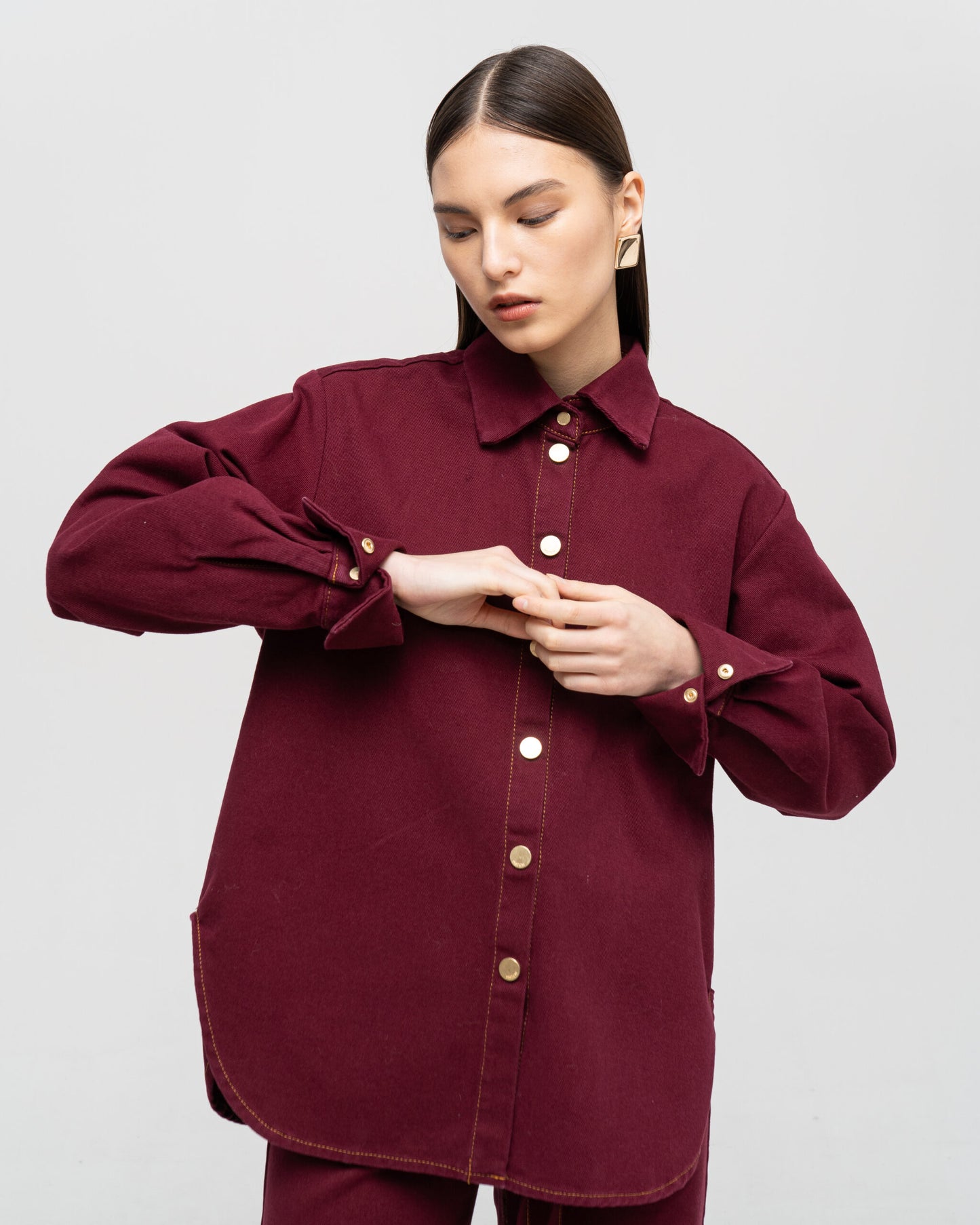 MATCH DENIM Сорочка Burgundy Denim