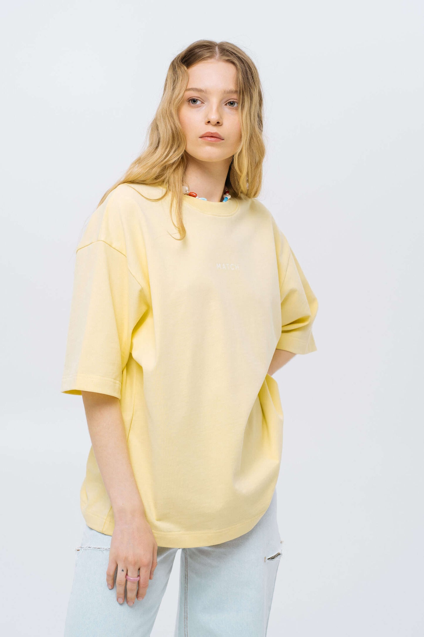 MATCH DENIM Yellow T-Shirt