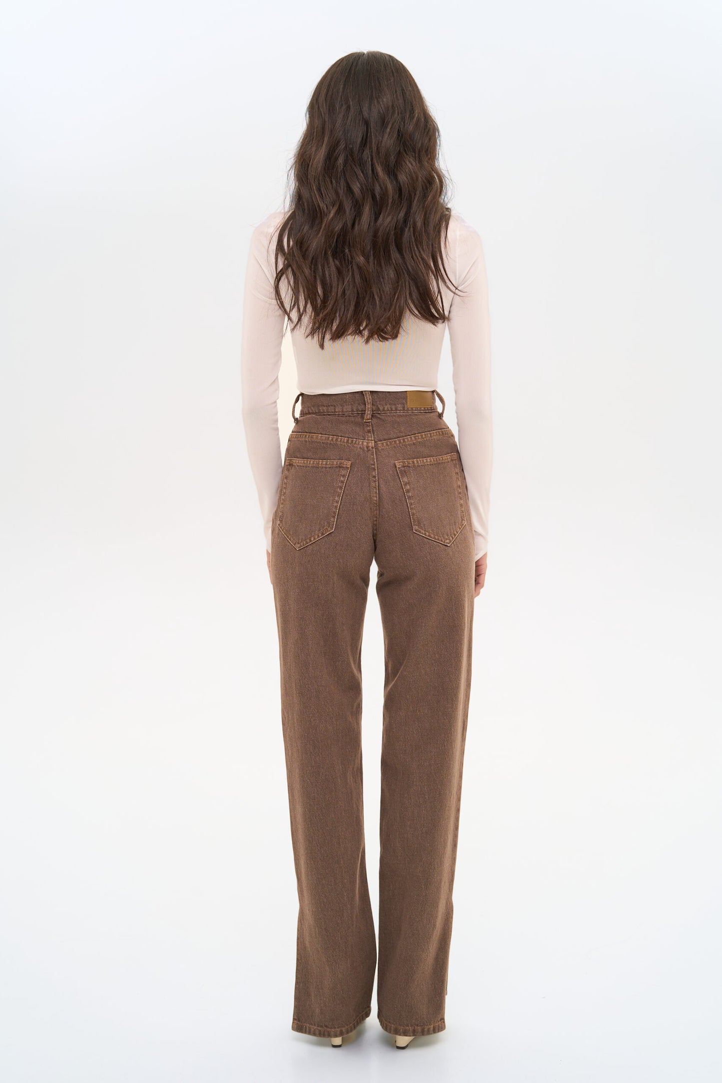 MATCH DENIM Джинси Brown With Cuts
