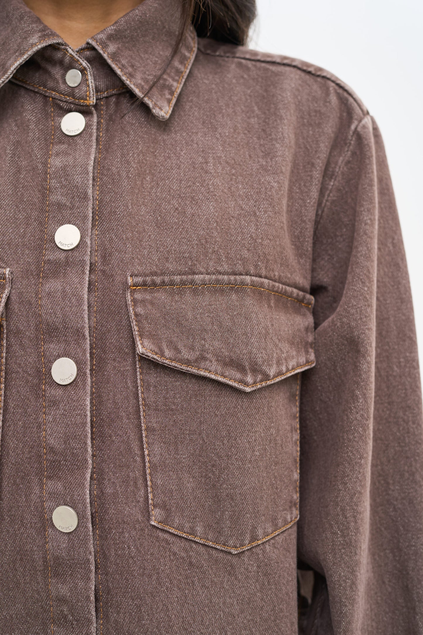 MATCH DENIM Сорочка Brown Denim