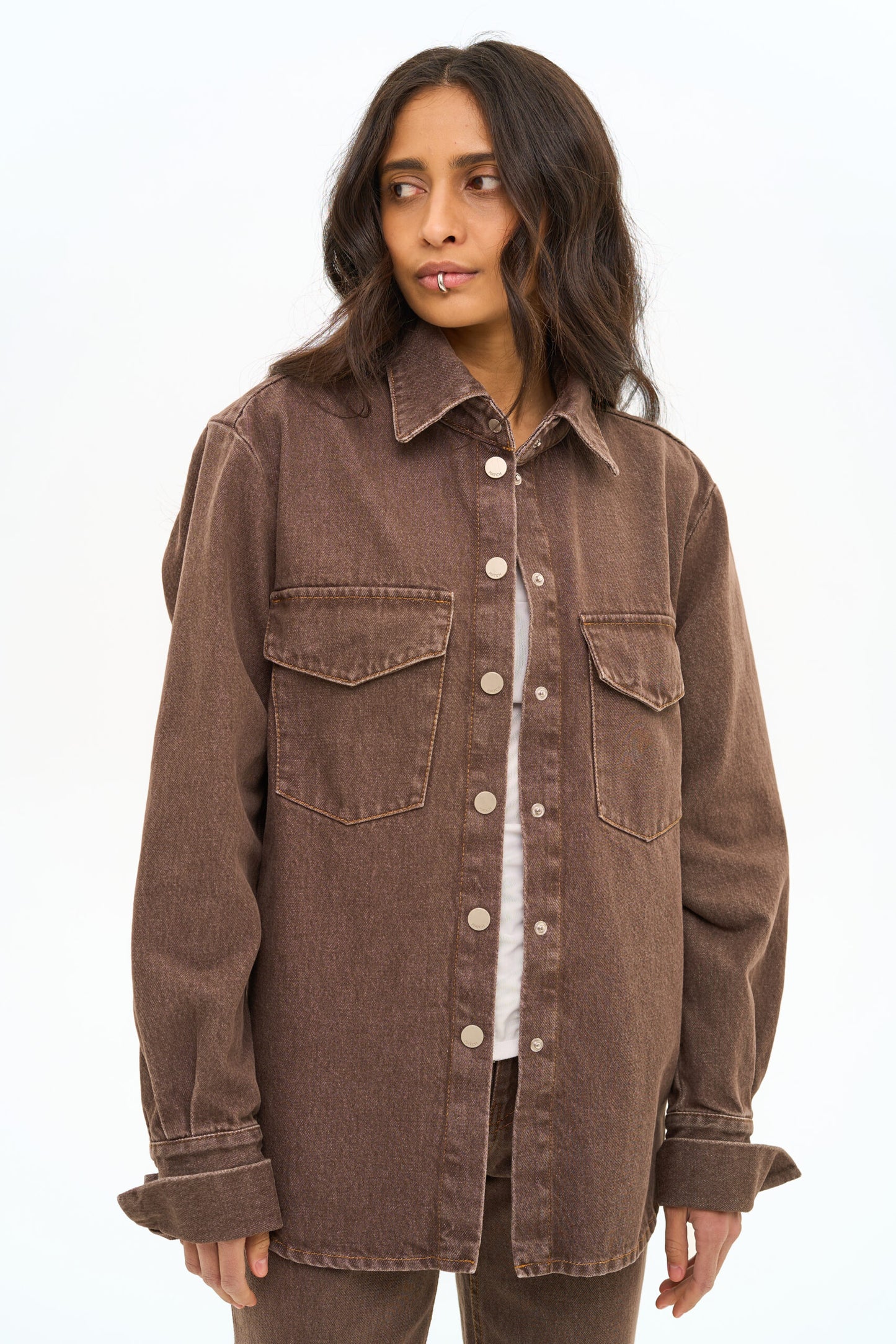 MATCH DENIM Сорочка Brown Denim