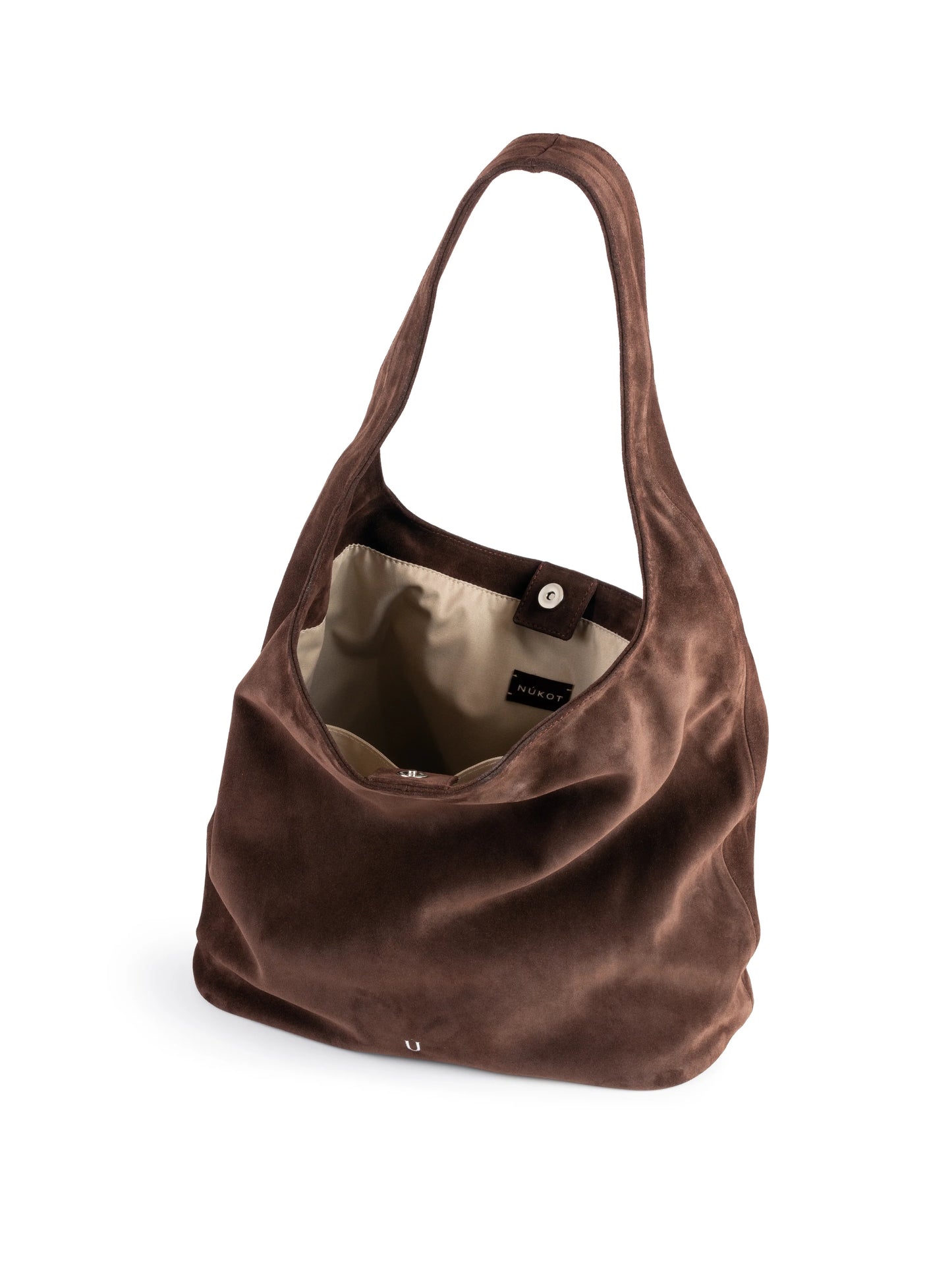 NUKOT HOBO BAG SUEDE CHOCO