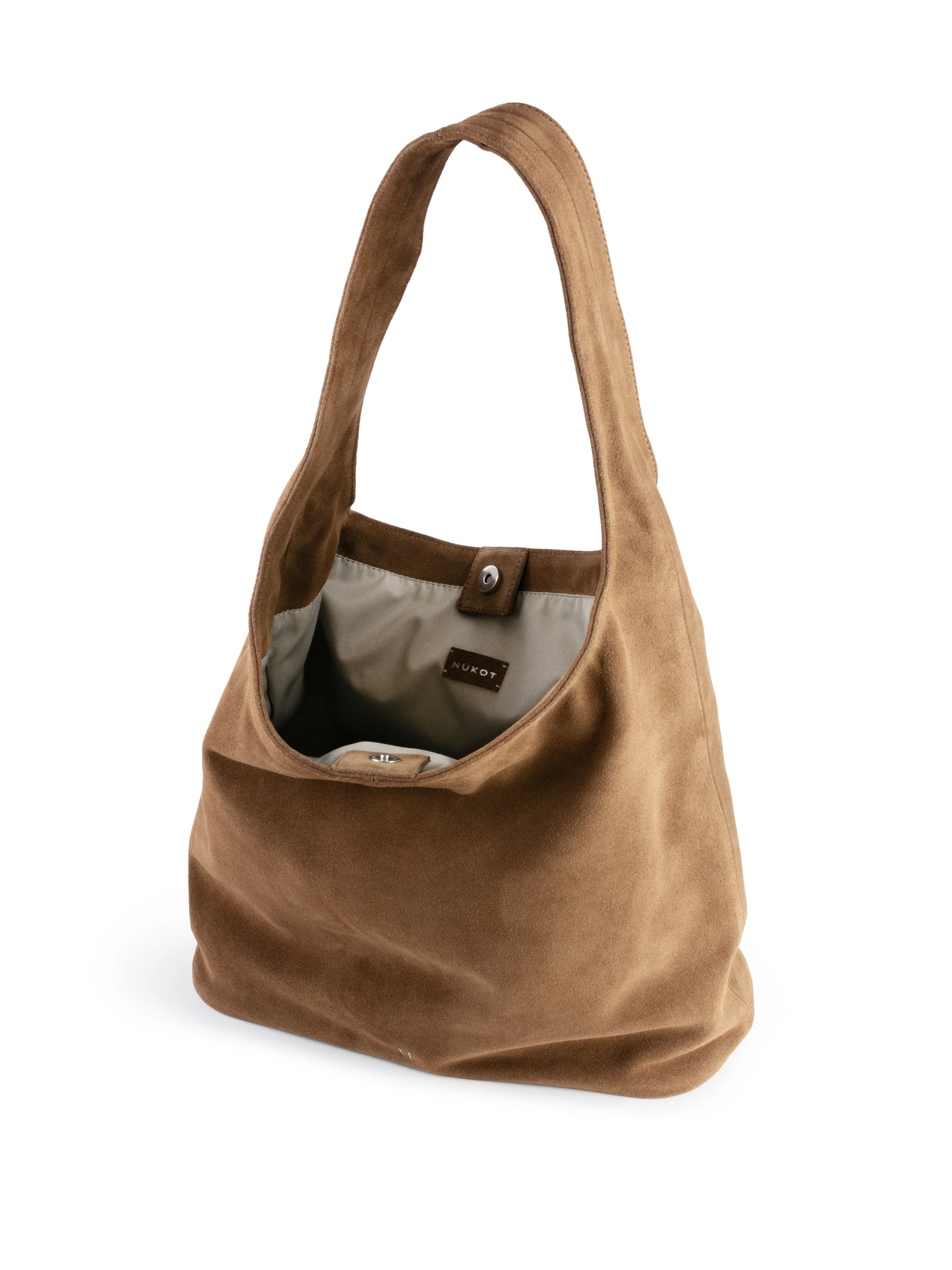 NUKOT HOBO BAG SUEDE TOFFEE