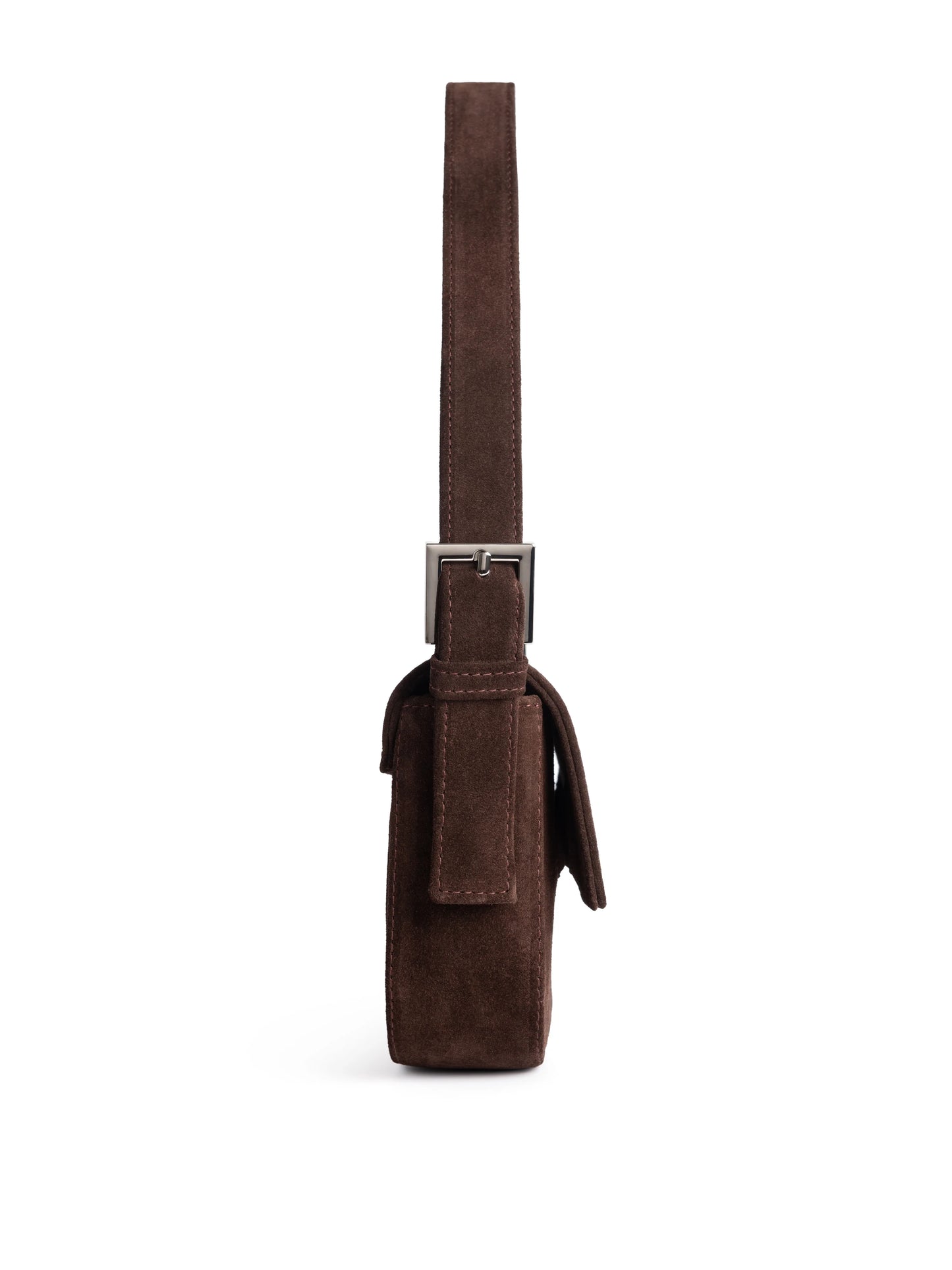 NUKOT BAGUETTE BAG SUEDE CHOCO