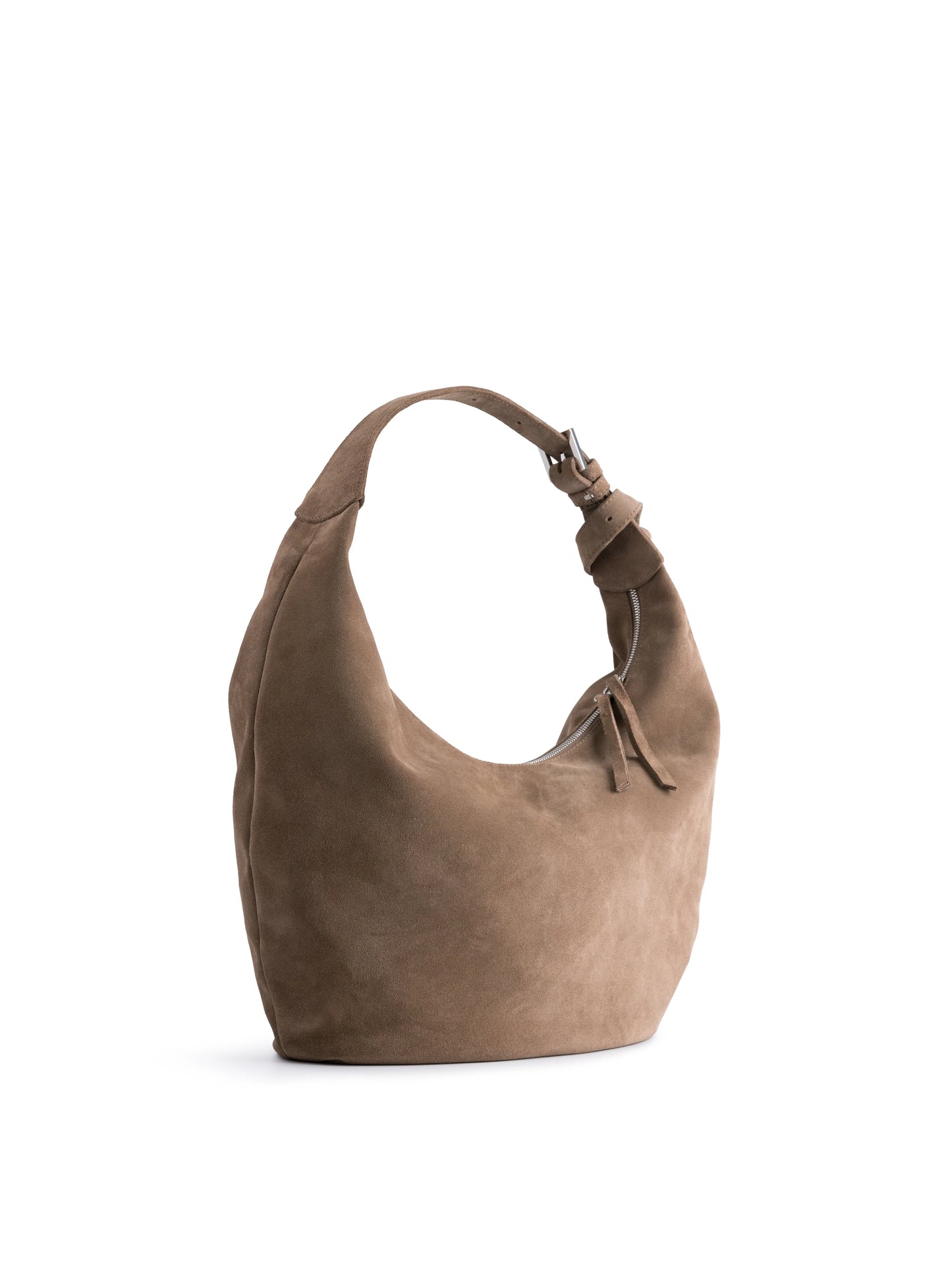 NUKOT HOBO DROP BAG SUEDE DARK BEIGE