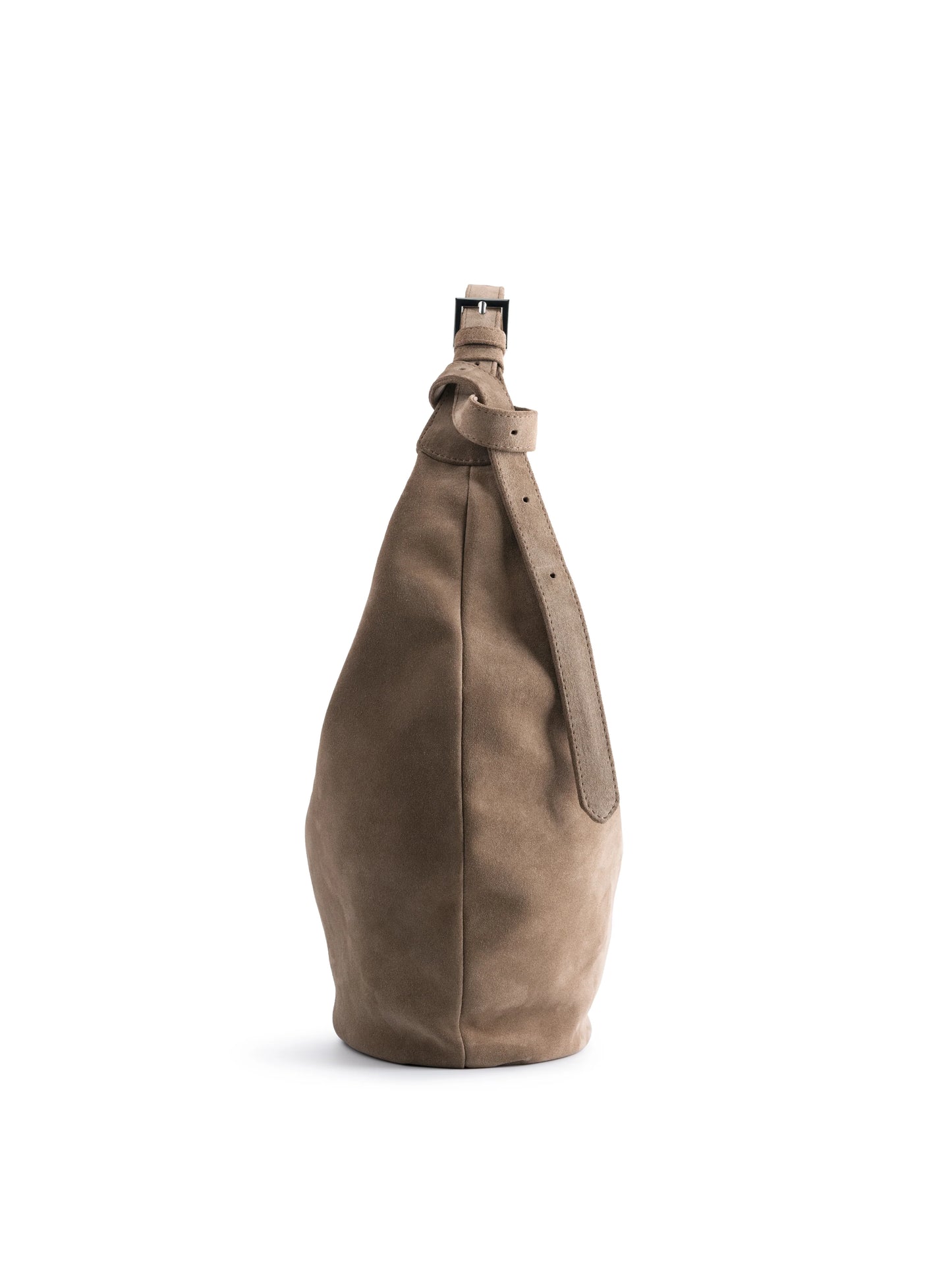 NUKOT HOBO DROP BAG SUEDE DARK BEIGE