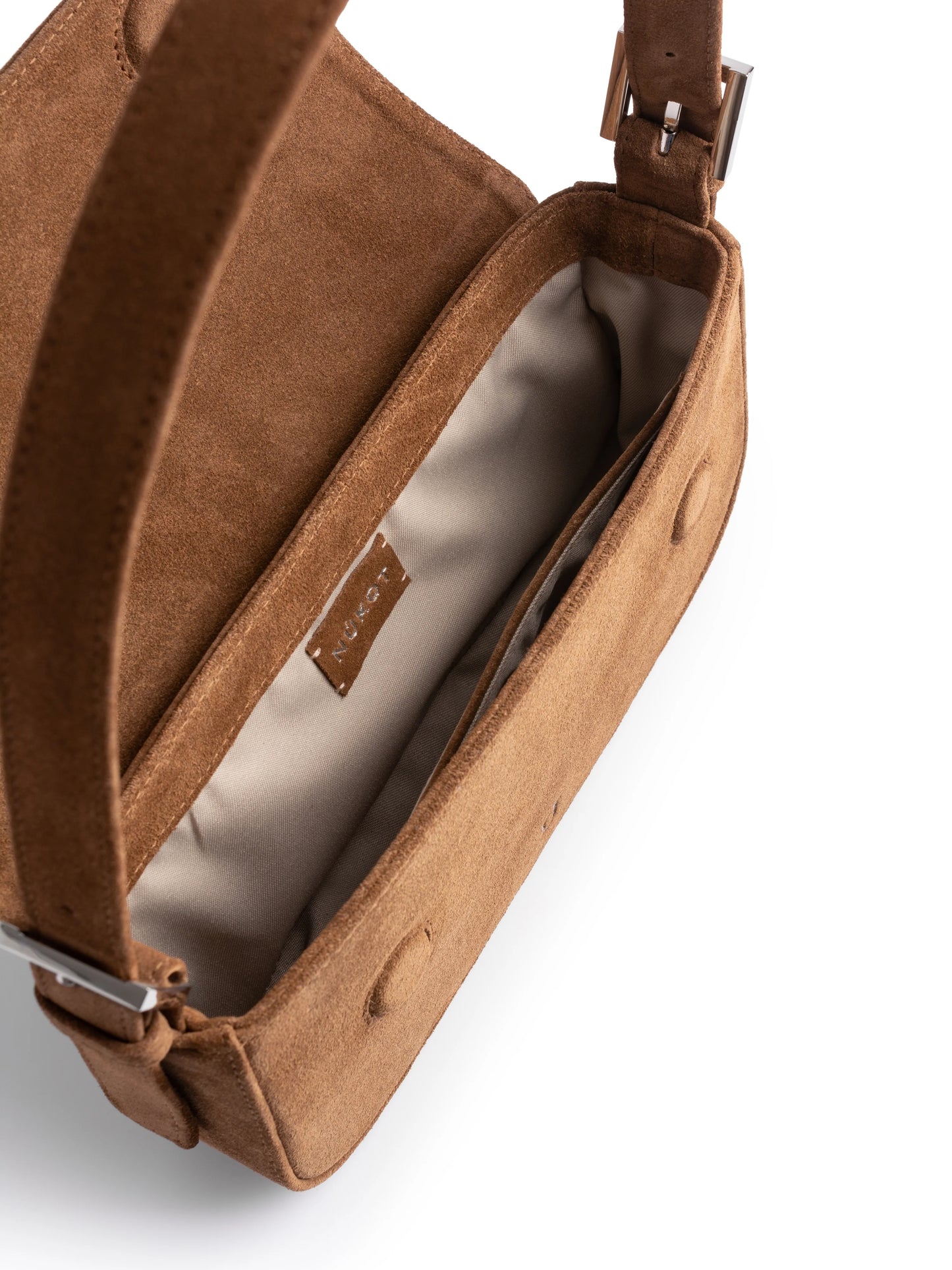 NUKOT BAGUETTE BAG SUEDE TOFFEE