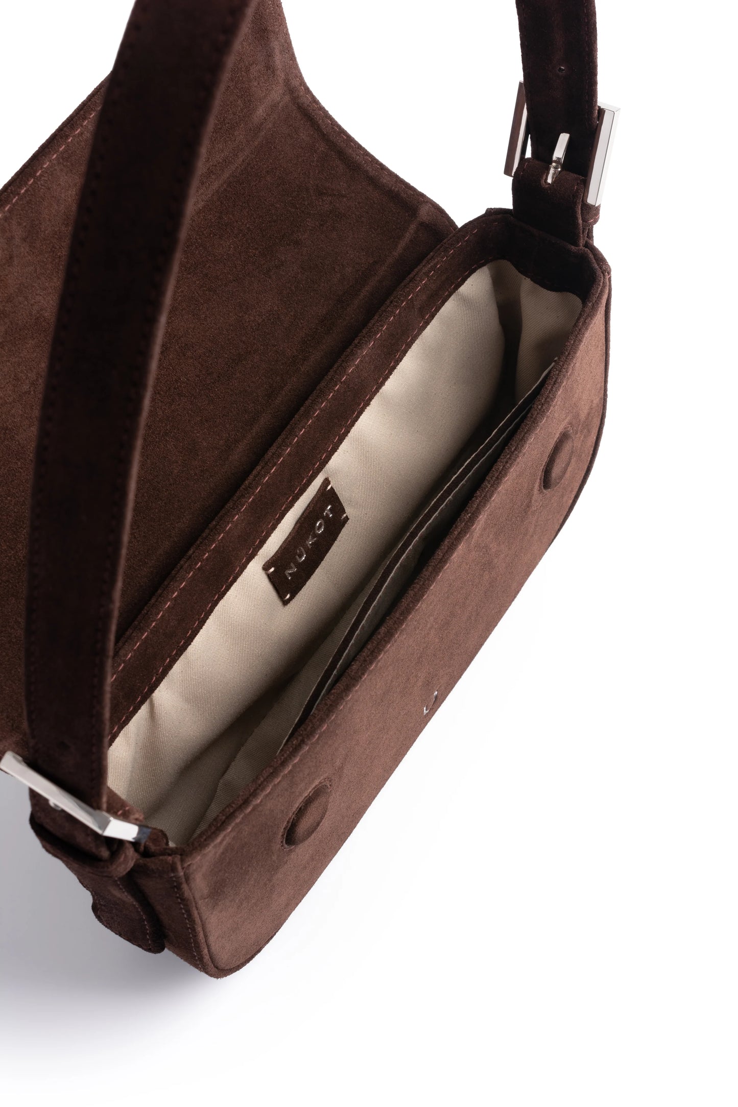 NUKOT BAGUETTE BAG SUEDE CHOCO