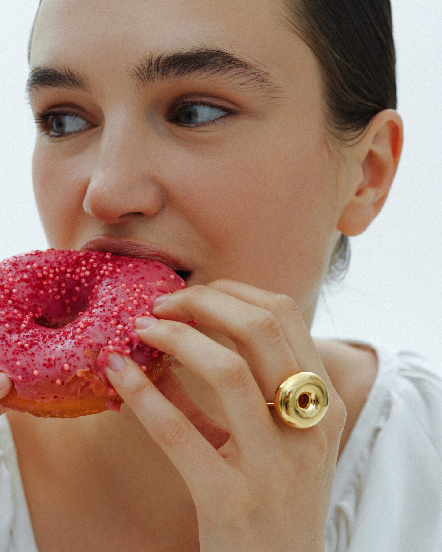 FORMI Каблучка Donut срібна з позолотою