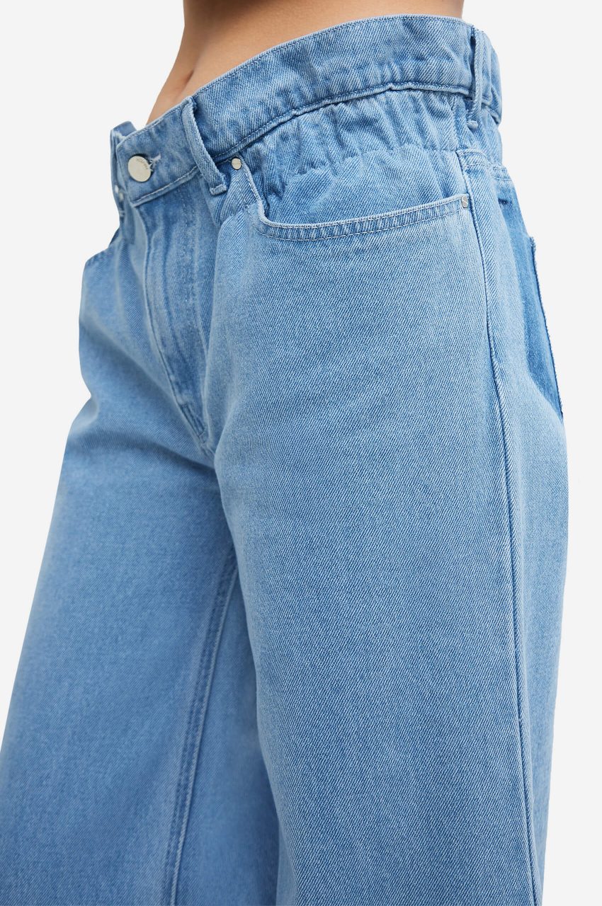 MATCH DENIM Elastic Waist Jeans in Light Blue