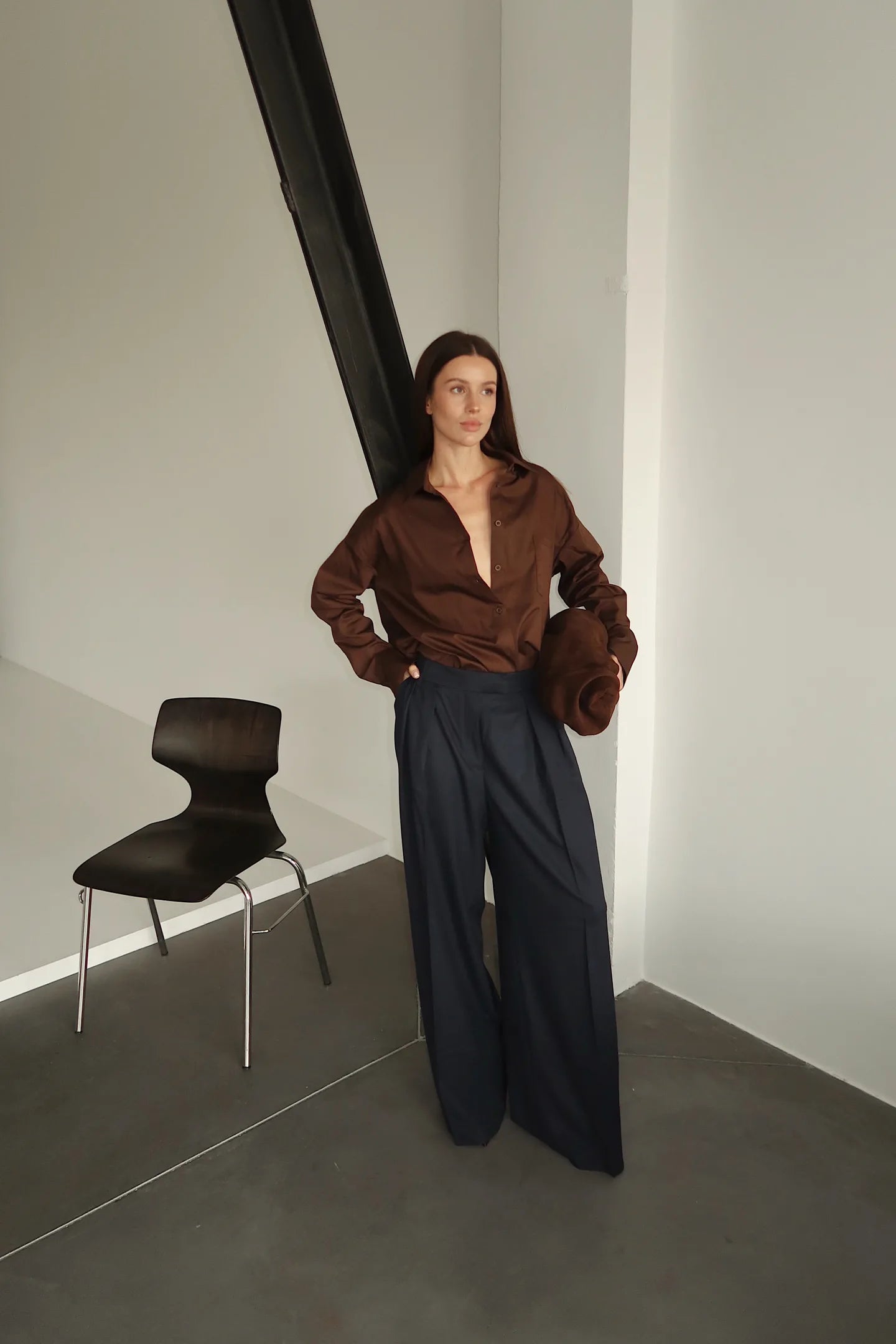 MOCKO Коричнева сорочка Jasmine