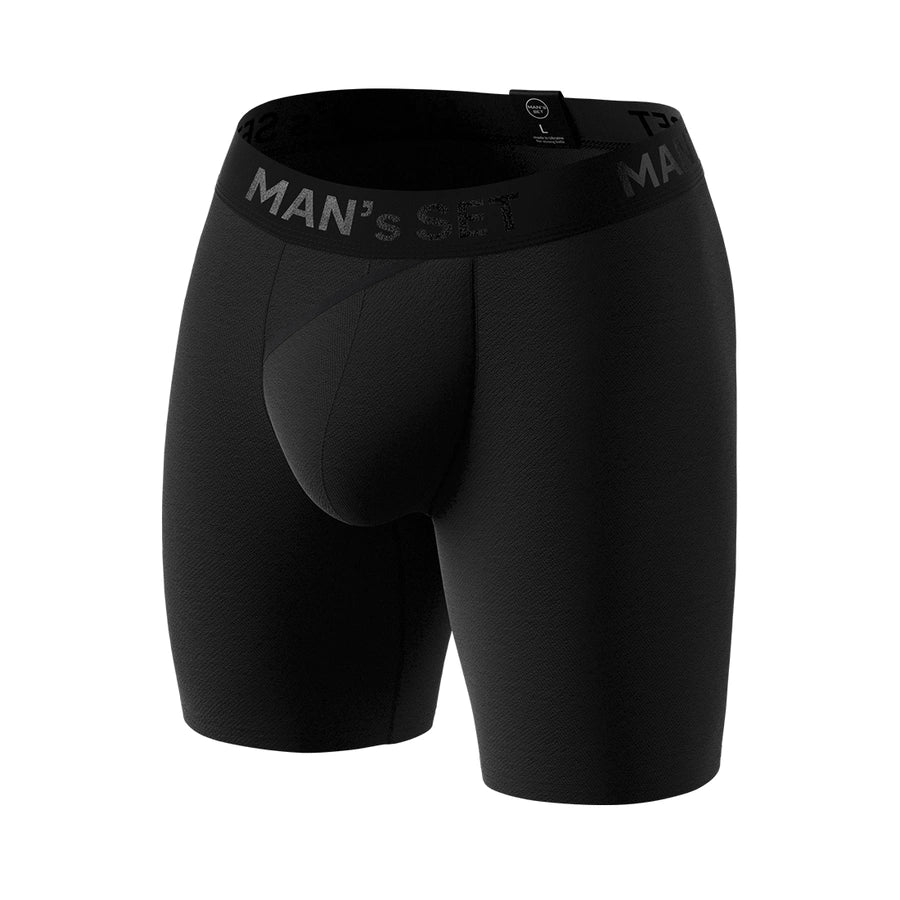 MAN's SET Чоловічі анатомічні боксери з бавовни, Anatomic Long 2.0, Black Series, чорний