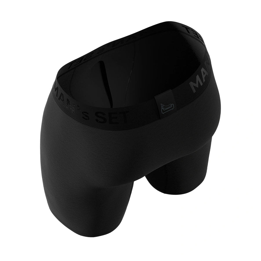 MAN's SET Чоловічі анатомічні боксери з бавовни, Anatomic Long 2.0, Black Series, чорний
