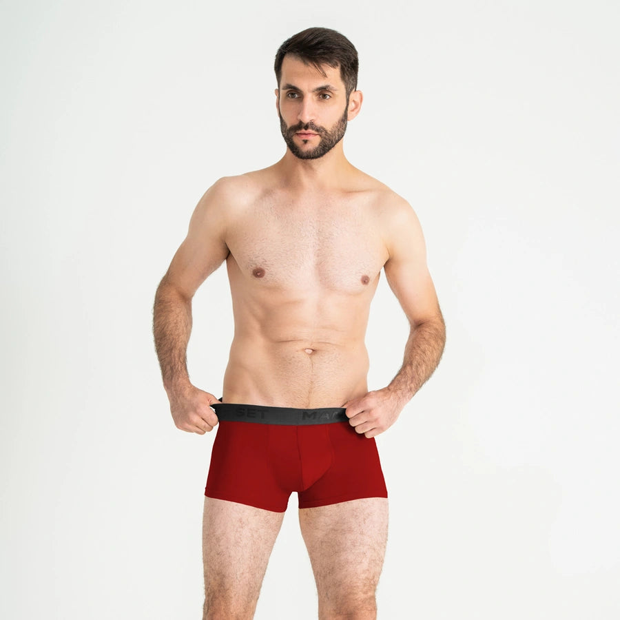MAN's SET Чоловічі анатомічні боксери Intimate 2.1 Black Series, бордовий