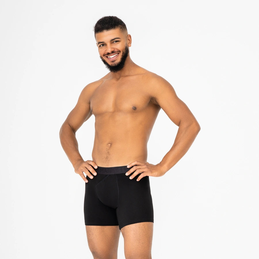MAN's SET Чоловічі анатомічні боксери з бавовни, Anatomic Long 2.0, Black Series, чорний