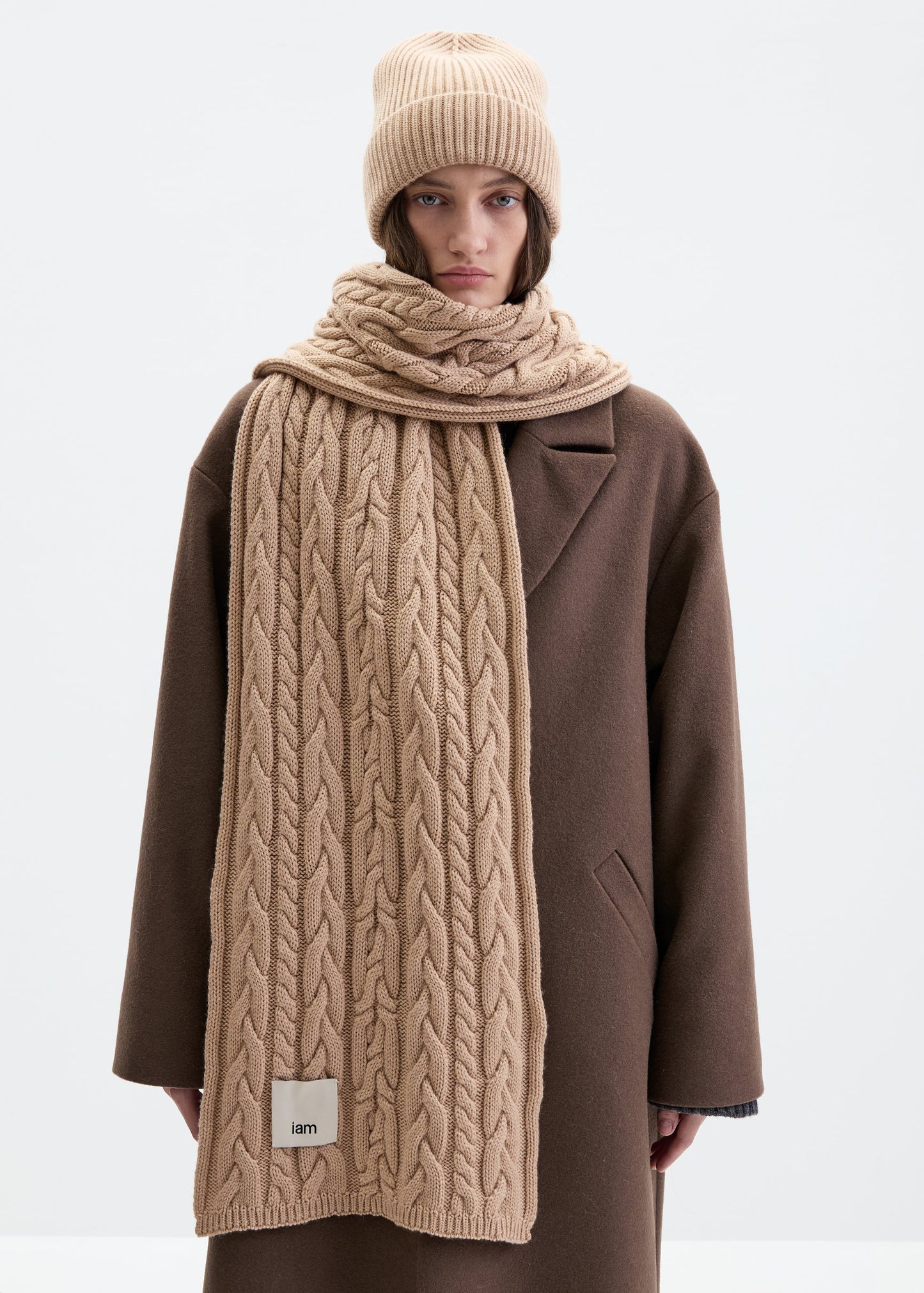 Iam BRAIDED BEIGE SCARF