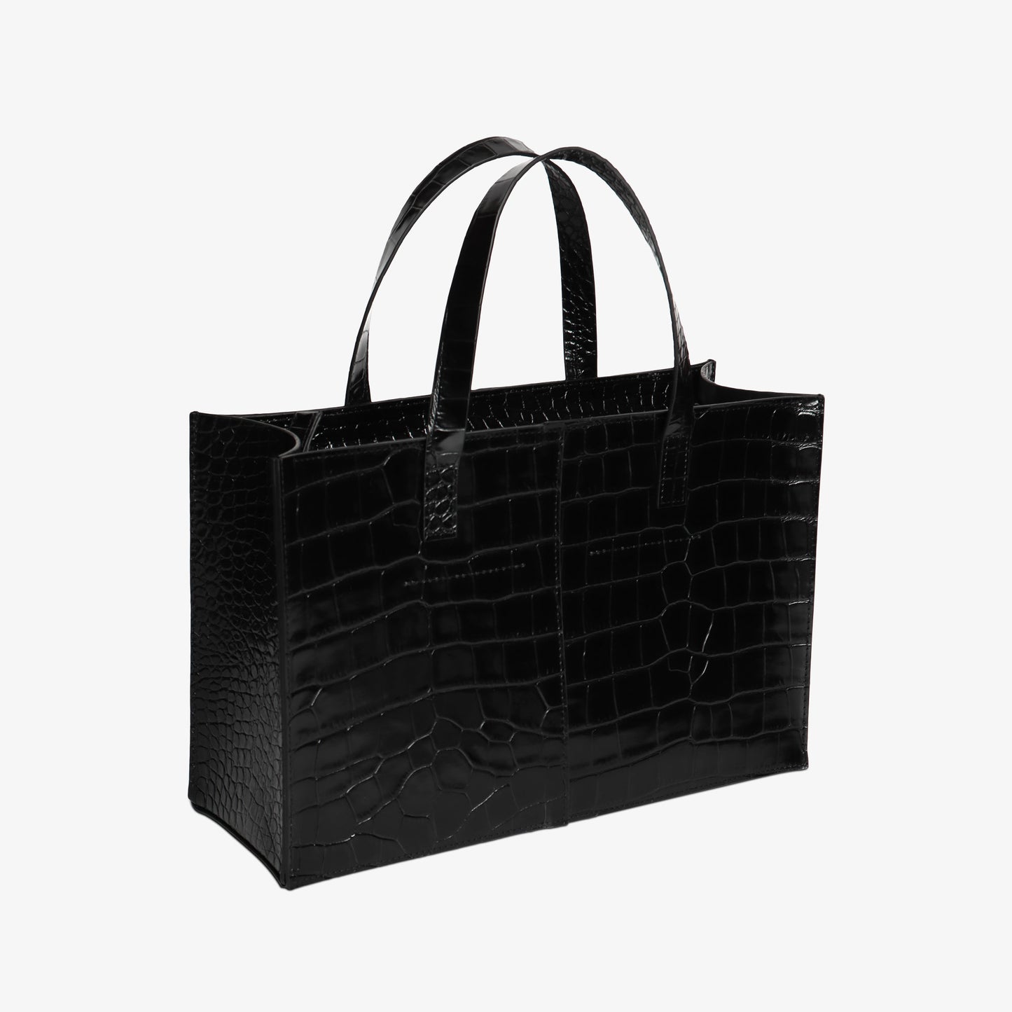Kate Kore Square Tote Croco Black
