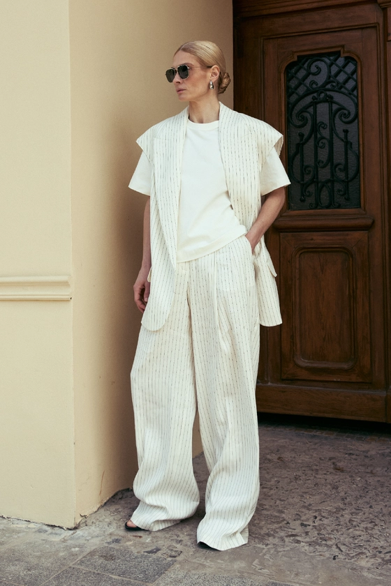 BAZHANE БРЮКИ ЛЛЯНІ РЕЛАКС НА СЕРЕДНІЙ ПОСАДЦІ