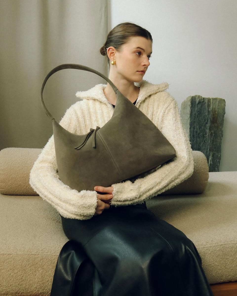 Kate Kore Hobo Olive Suede