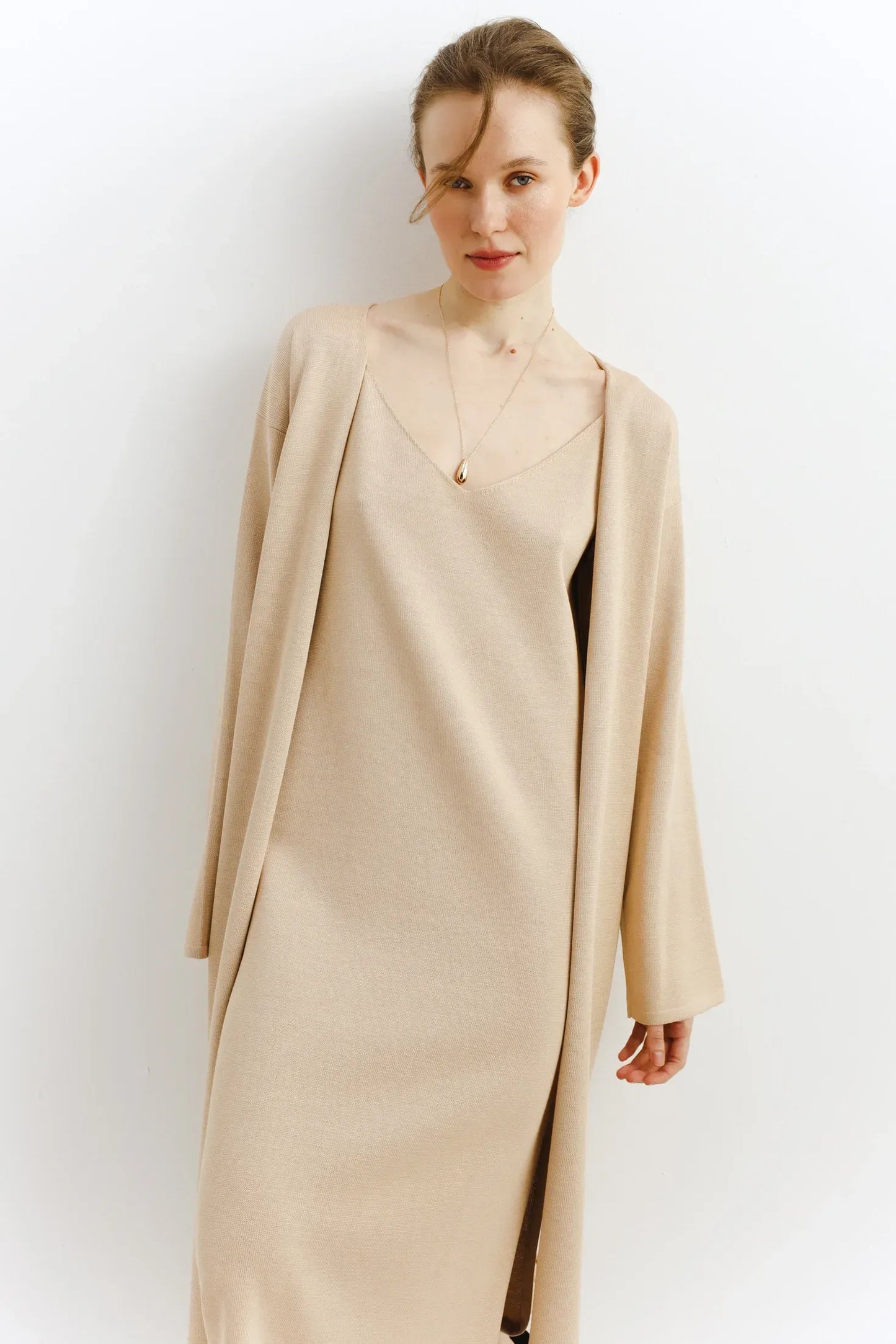 Wool Happen Кардиган Jacqueline бежевий