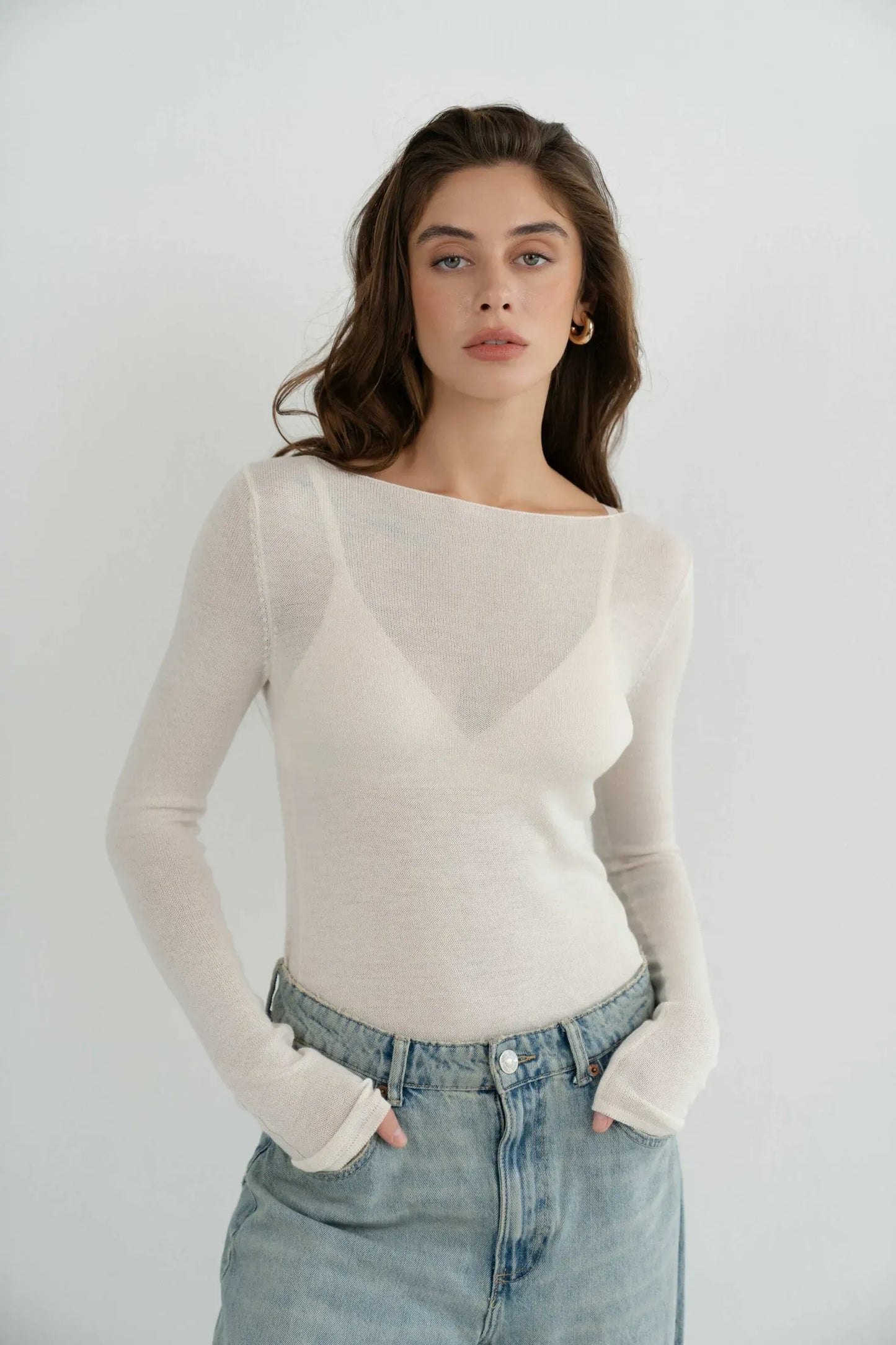 Wool Happen Лонгслів Jane молочний