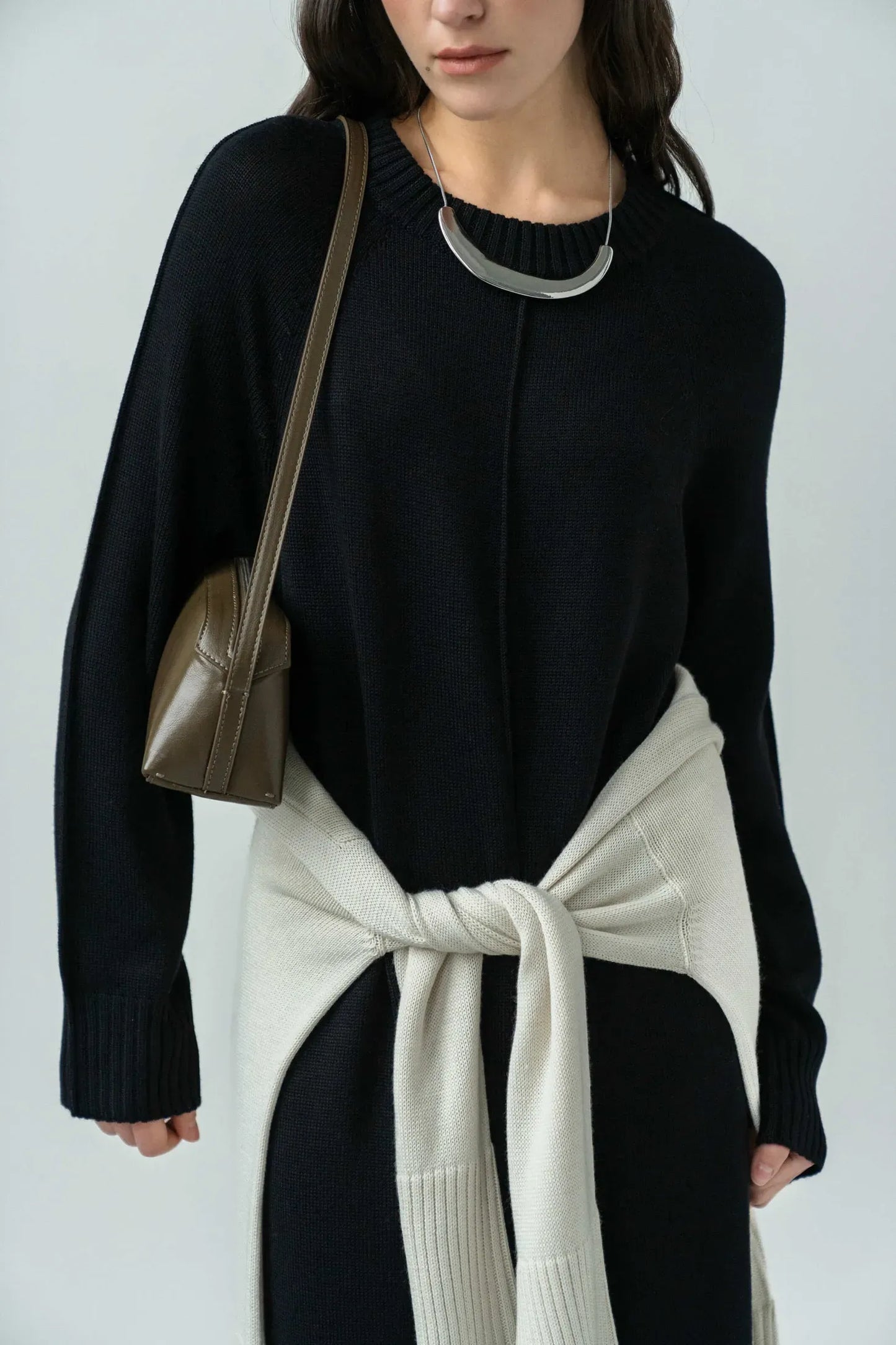Wool Happen Сукня Beverly з круглим горлом чорна, XS