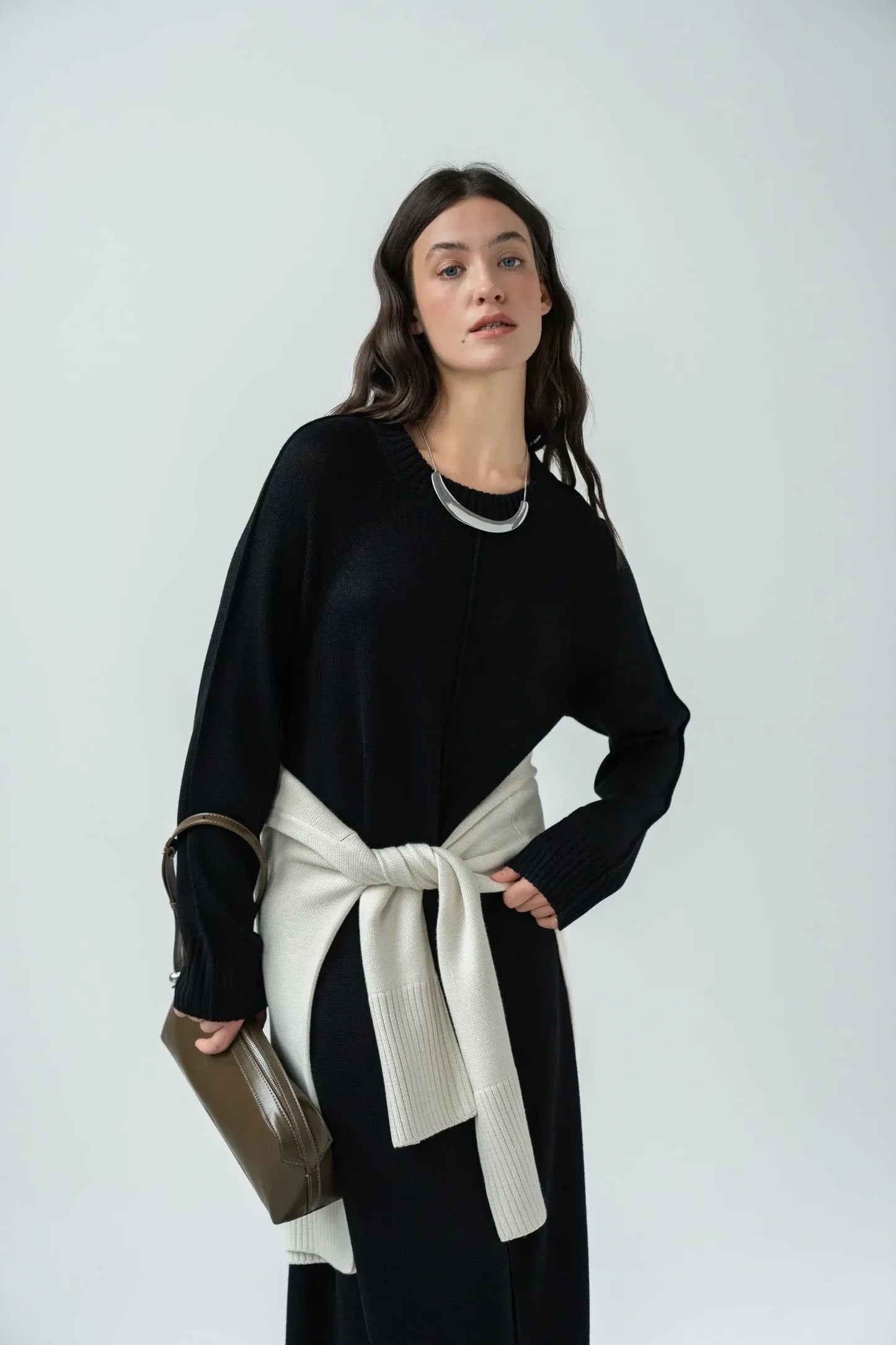 Wool Happen Сукня Beverly з круглим горлом чорна, XS