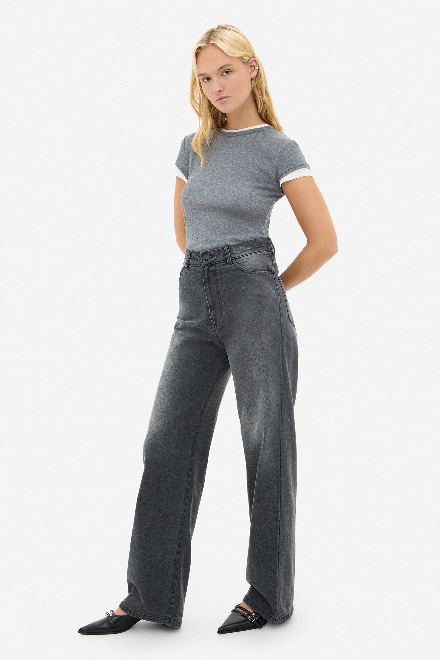 MATCH DENIM Baggy Grey Jeans