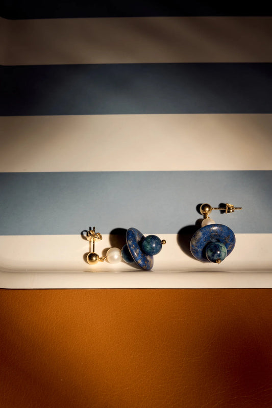 O`KRYK Сережки-пусети Галактика блакитні