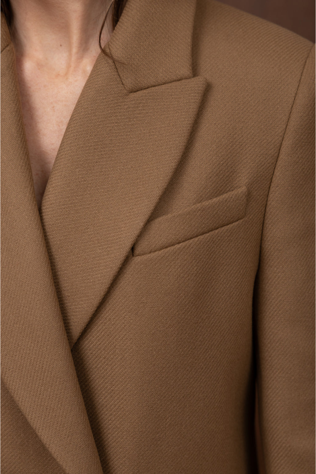 WONDER Вовняне пальто з об'ємними плечима бежевий