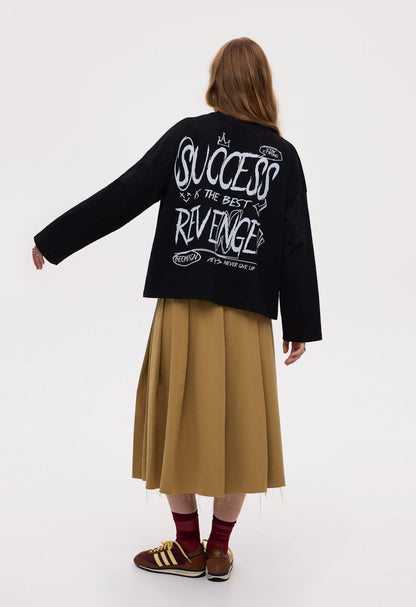 BE OM ЛОНГСЛІВ ОВЕРСАЙЗ ВКОРОЧЕНИЙ ЧОРНИЙ SUCCESS