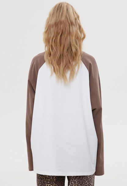 BE OM ЛОНГСЛІВ РЕГЛАН КОРИЧНЕВИЙ 90S VIBE