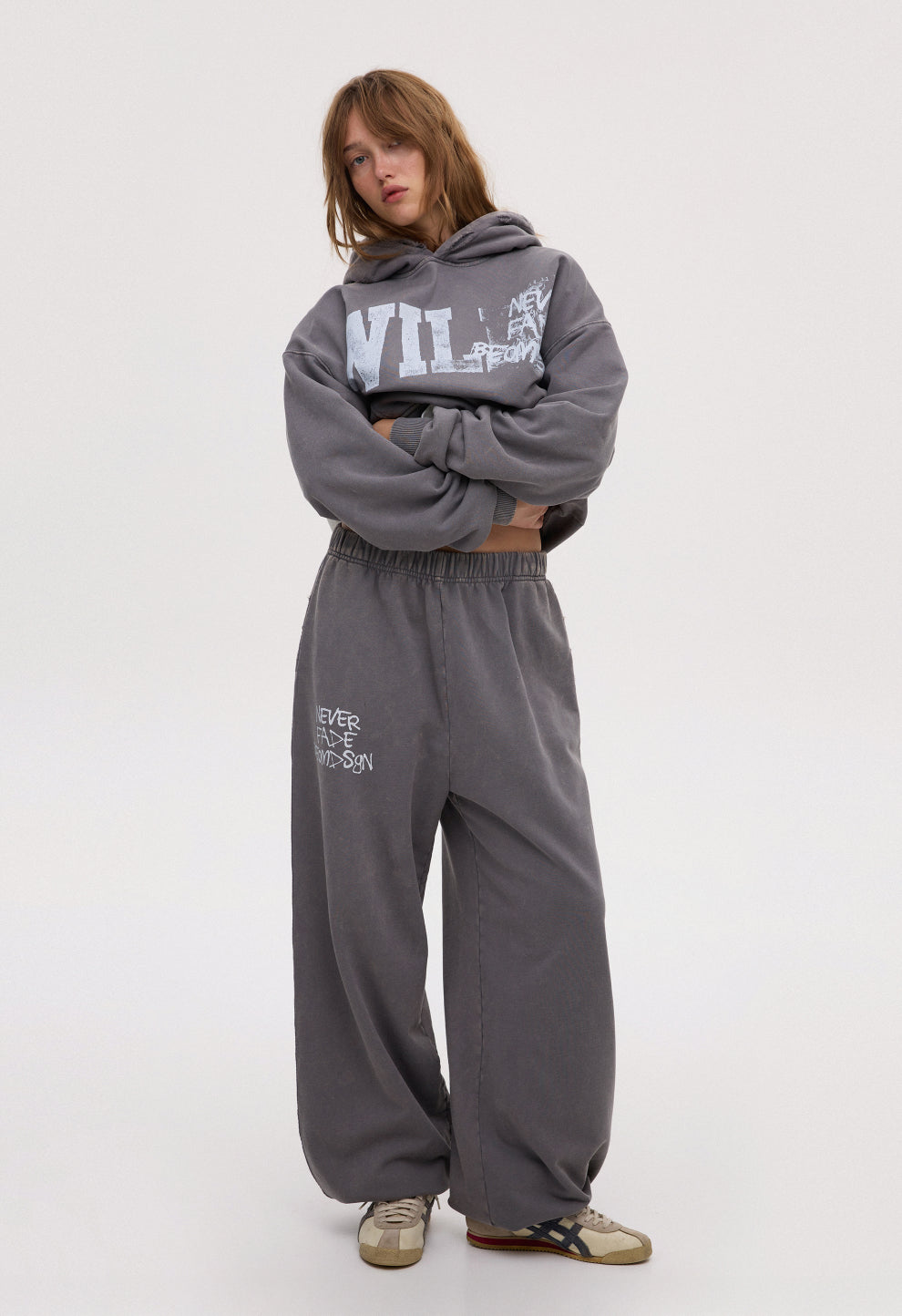 BE OM Джогери оверсайз виварені сірі