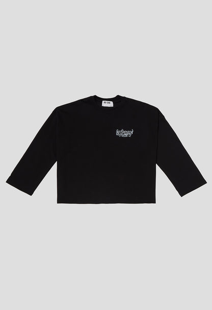 BE OM ЛОНГСЛІВ ОВЕРСАЙЗ ВКОРОЧЕНИЙ ЧОРНИЙ SUCCESS