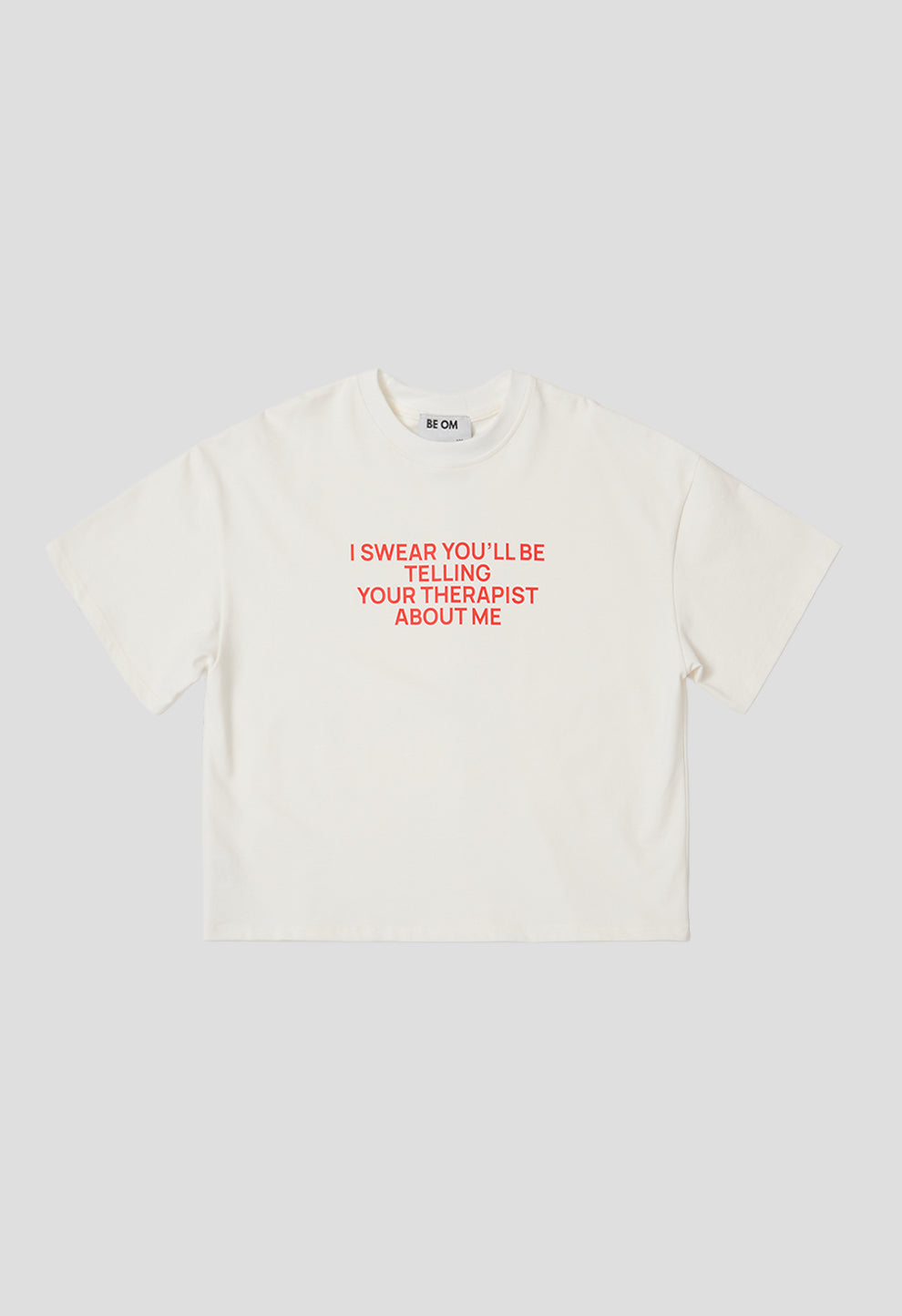 BE OM Футболка BEOMDSGN oversize молочна THERAPIST