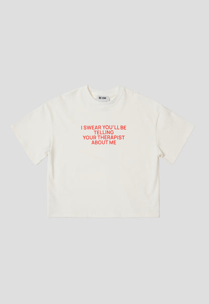 BE OM Футболка BEOMDSGN oversize молочна THERAPIST