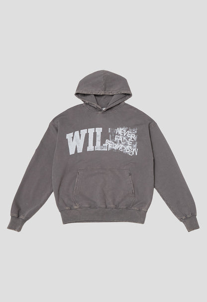 BE OM ХУДІ ОВЕРСАЙЗ ВИВАРЕНИЙ СІРИЙ